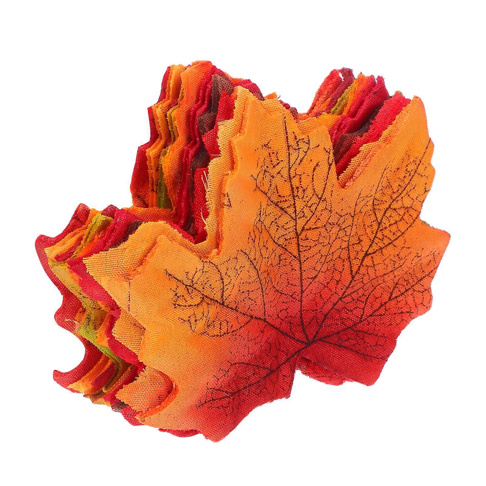 Artificial Maple Leaves Simulation for Decoration 400Pcs Fall Leaves Pack