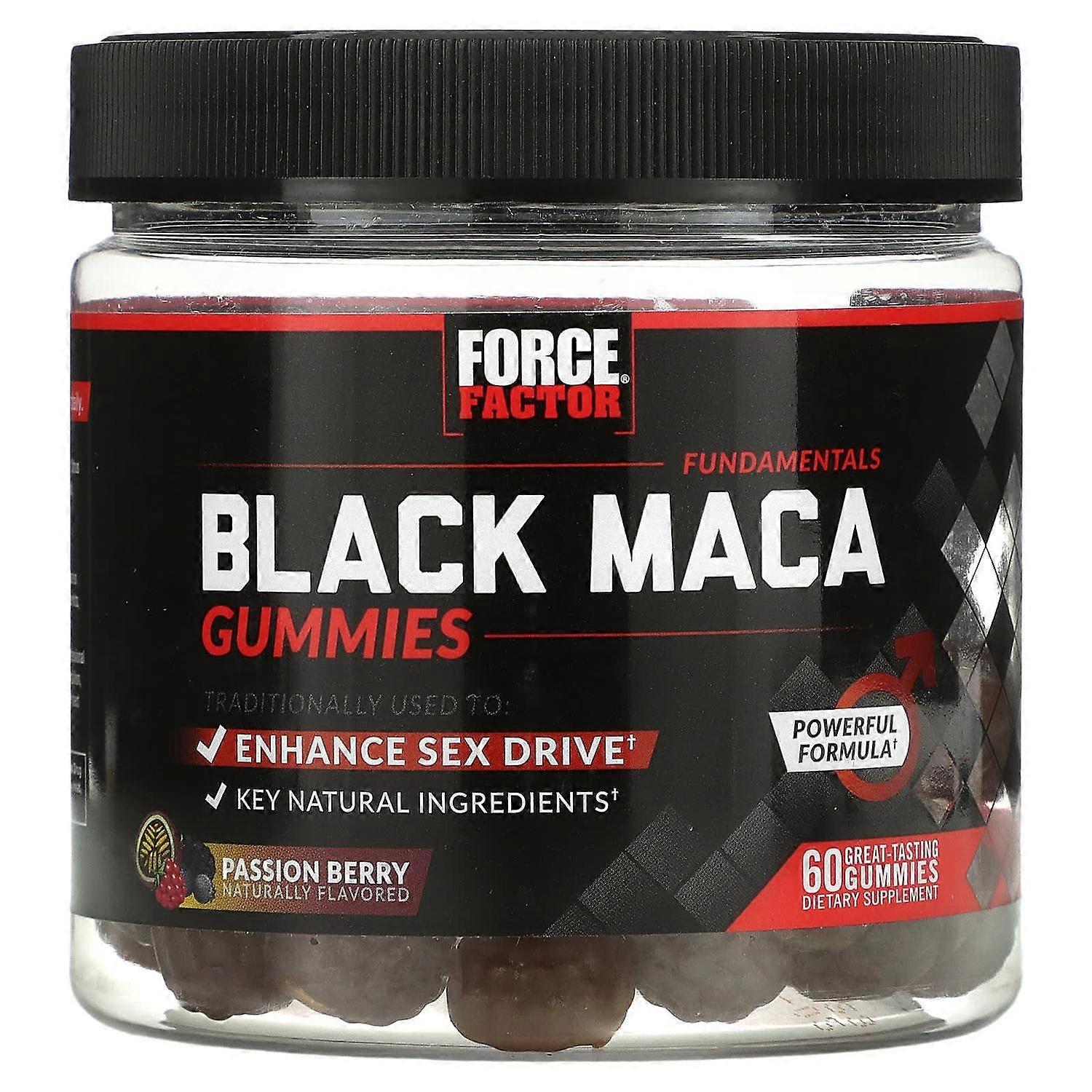 Force Factor, Fundamentals, Black Maca, Passion Berry, 60 Gummies