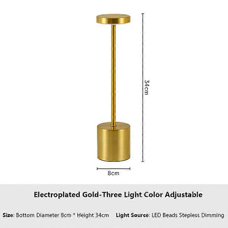 Simple Touch Sensor LED Table Lamp Rechargeable Desk Lamp 3Colors Adjustable Bedside Creative Ambient Light Bar Room Decor Light