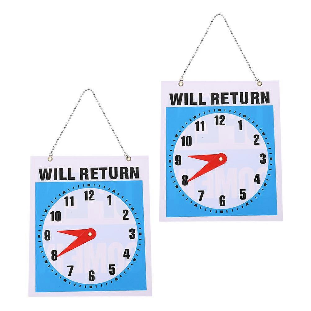 Will Return Sign Clock Design Pendant for Restaurant Wall Decor 4Pcs