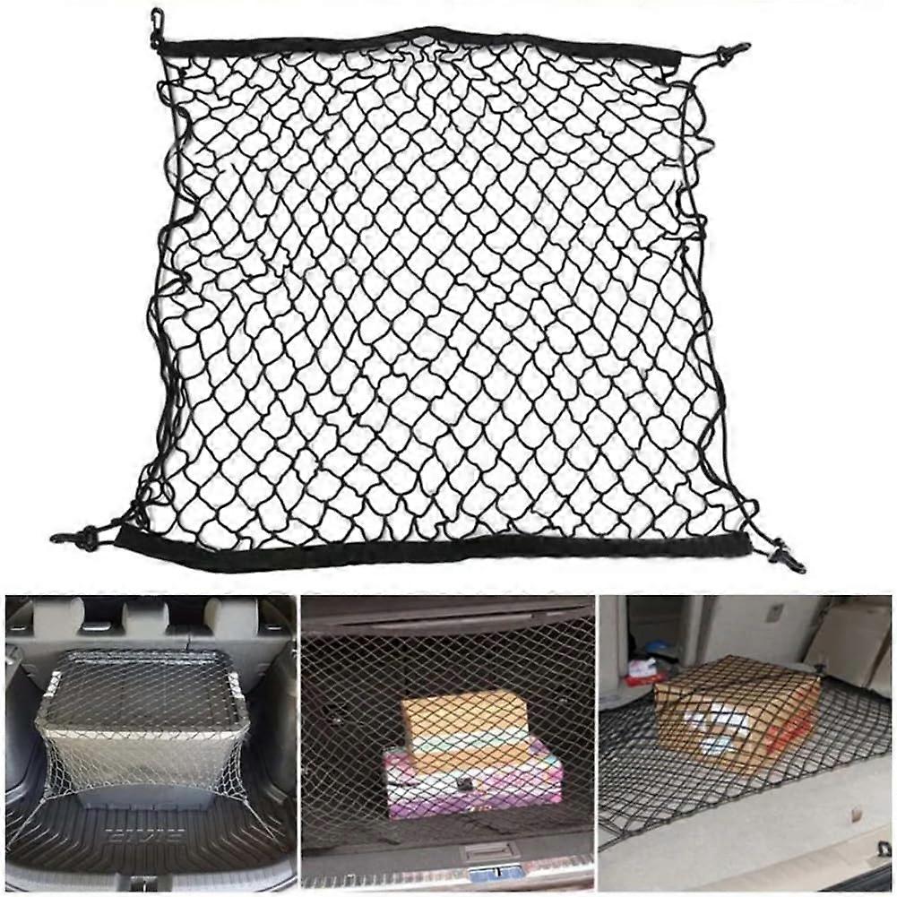 Car Trunk Luggage Storage Cargo Organizer Elastic Mesh Net, Compatible with Renault Clio Megane Espace Alpine A110, 70x70cm