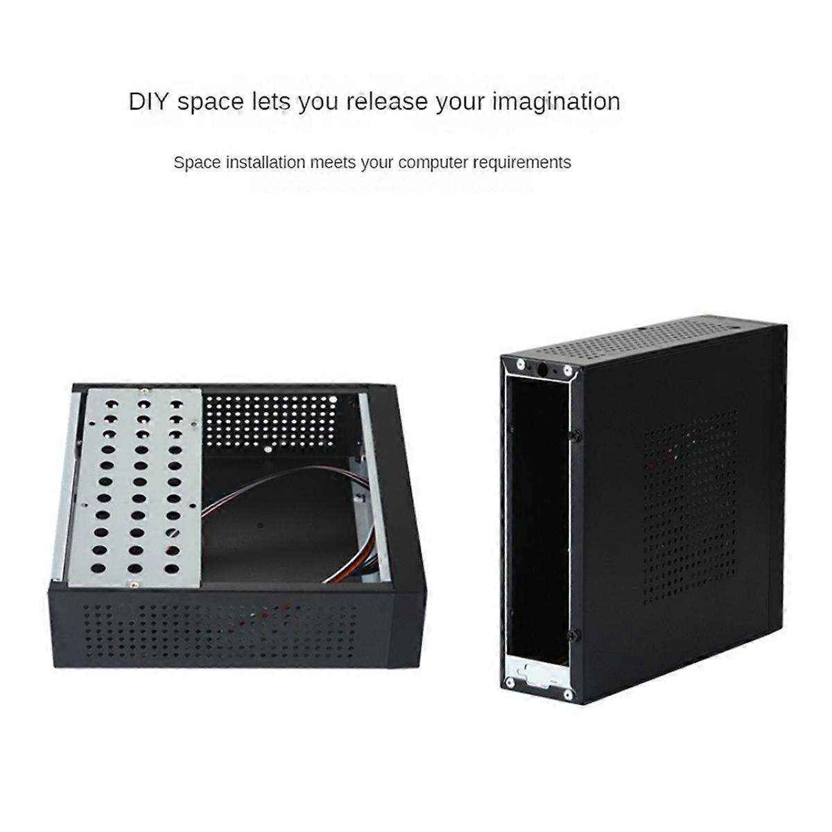 M06 Mini Desktop Case MINI-ITX PC-chassis Veelzijdige en efficiënte industriële bedieningskoffer met telescopische voetstandaard