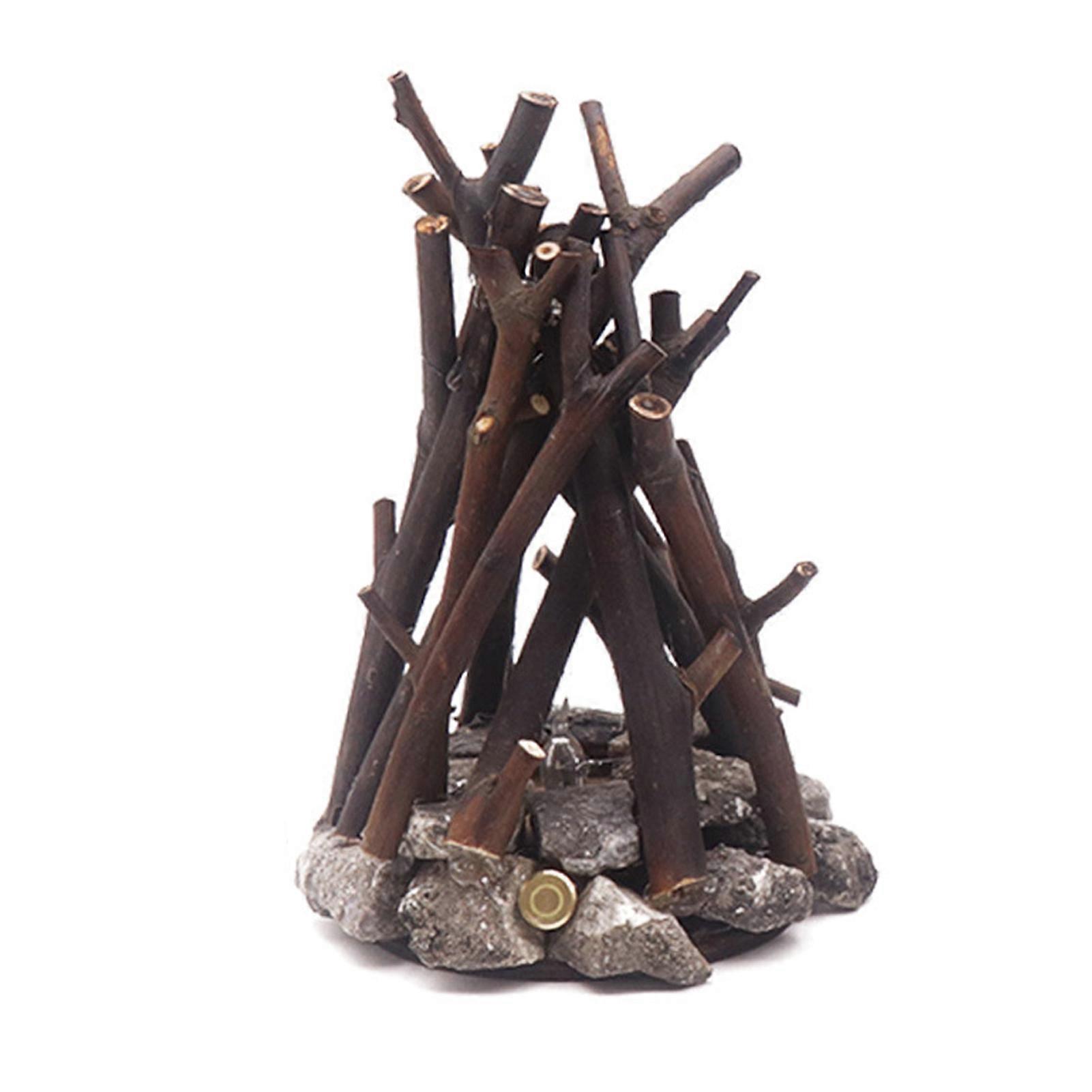 Campfire Tree Branch Lamp Modes Charging Soft Light Camping Indoor Use