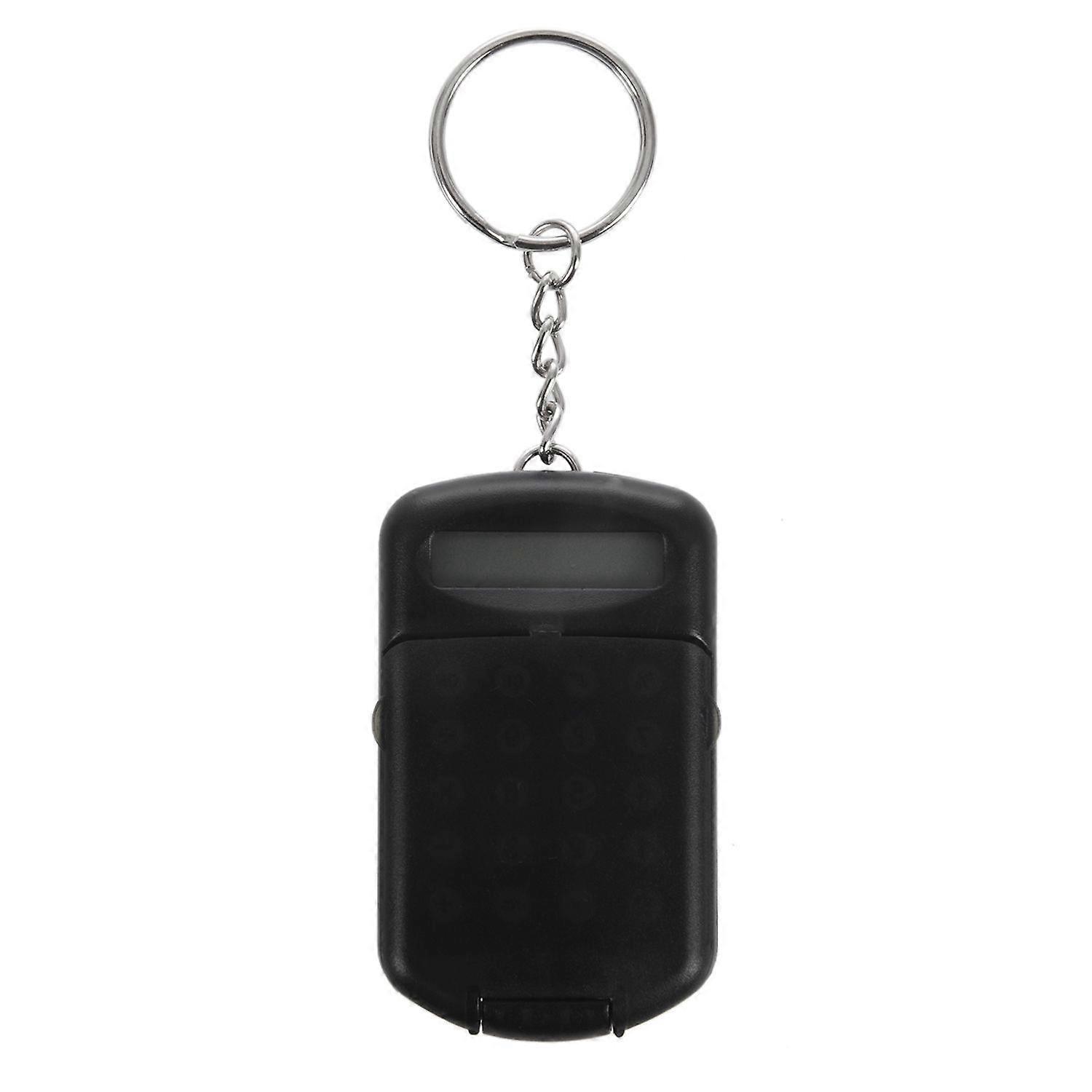 Gray Plastic Casing 8 Digits Electronic Mini Calculator w Keychain