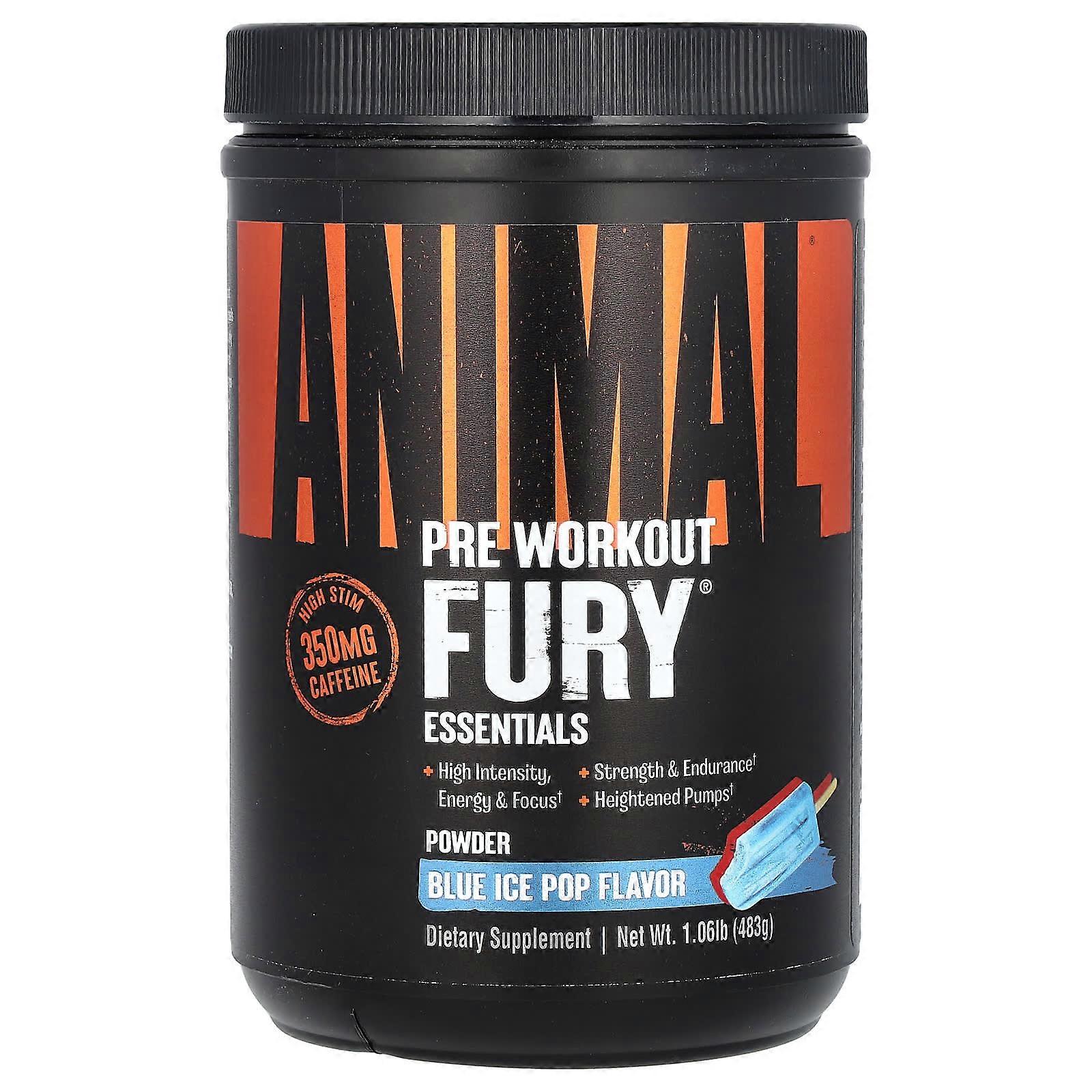 FuryÃÂÃÂÃÂÃÂÃÂÃÂÃÂÃÂ¬ÃÂÃÂÃÂÃÂÃÂÃÂÃÂÃÂ Essentials, Pre Workout, Blue Ice Pop, 1.06 lbs (483 g)