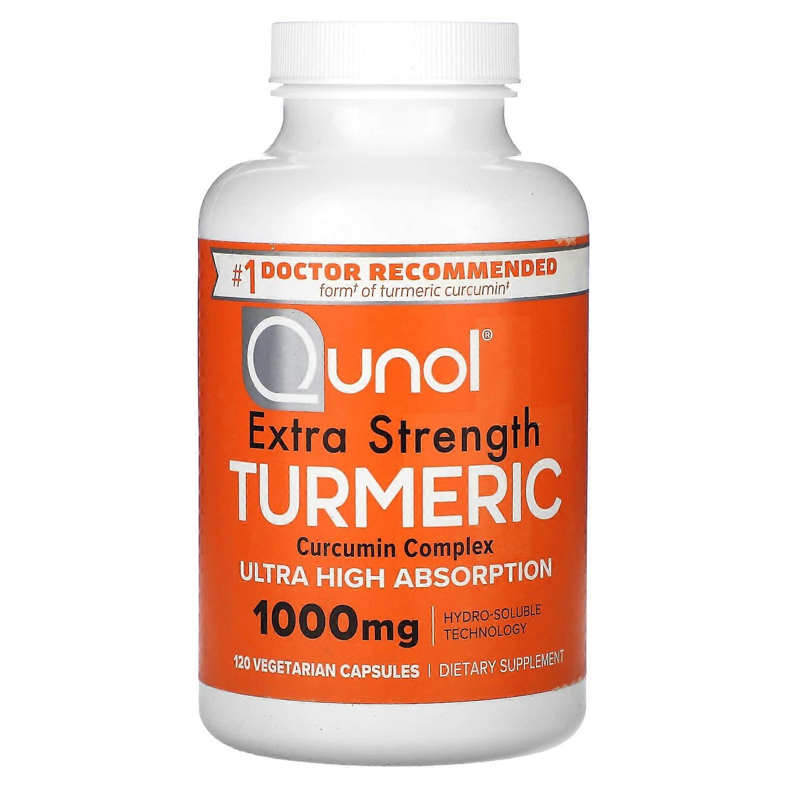 Qunol, Turmeric, Curcumin Complex, 120 Vegetarian Capsules (500 mg per Capsule)
