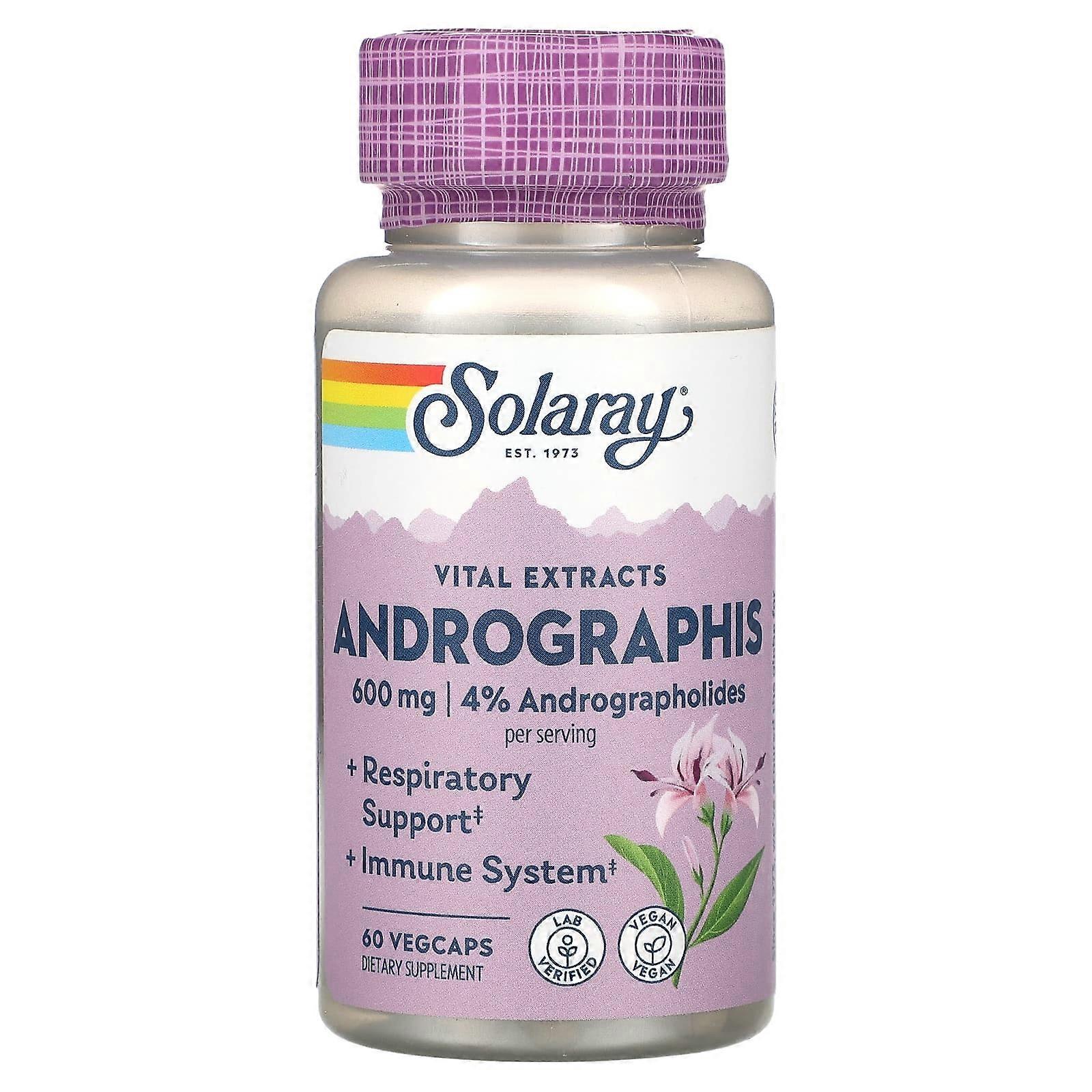 Solaray, Vital Extracts, Andrographis, 60 VegCaps