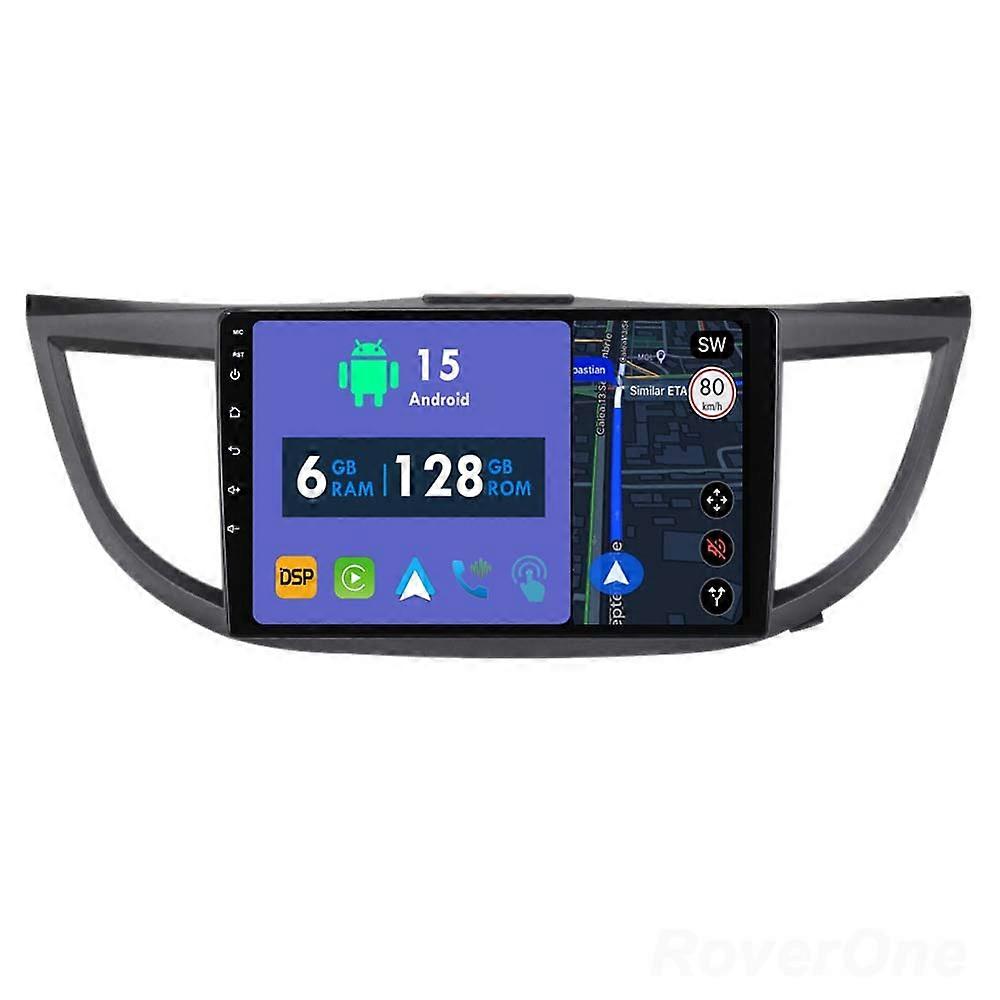Car Radio 6G+128G CarPlay GPS Navigation Head Unit for Honda CRV CR-V 4 RM RE 2011 - 2018 Android Auto Bluetooth Stereo Touch Screen