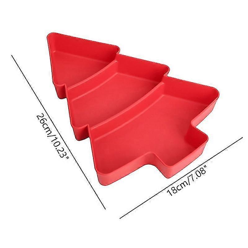 Creative Christmas Tree Shape Candy Snacks Nuts Dry Fruits Plastic Plate Snack