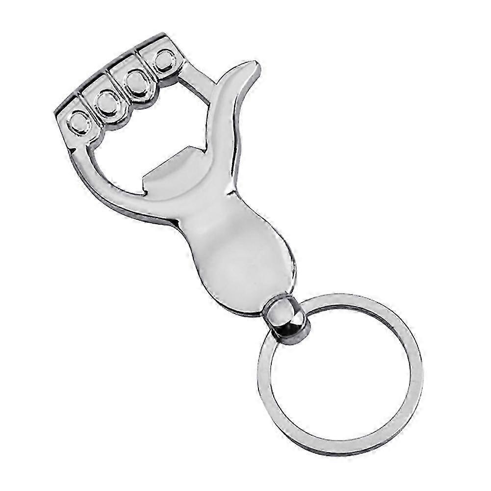 Bottle Opener, Zinc Alloy Palm Shaped Key Chain Ring Portable Beer Bottle Can Opener Tool