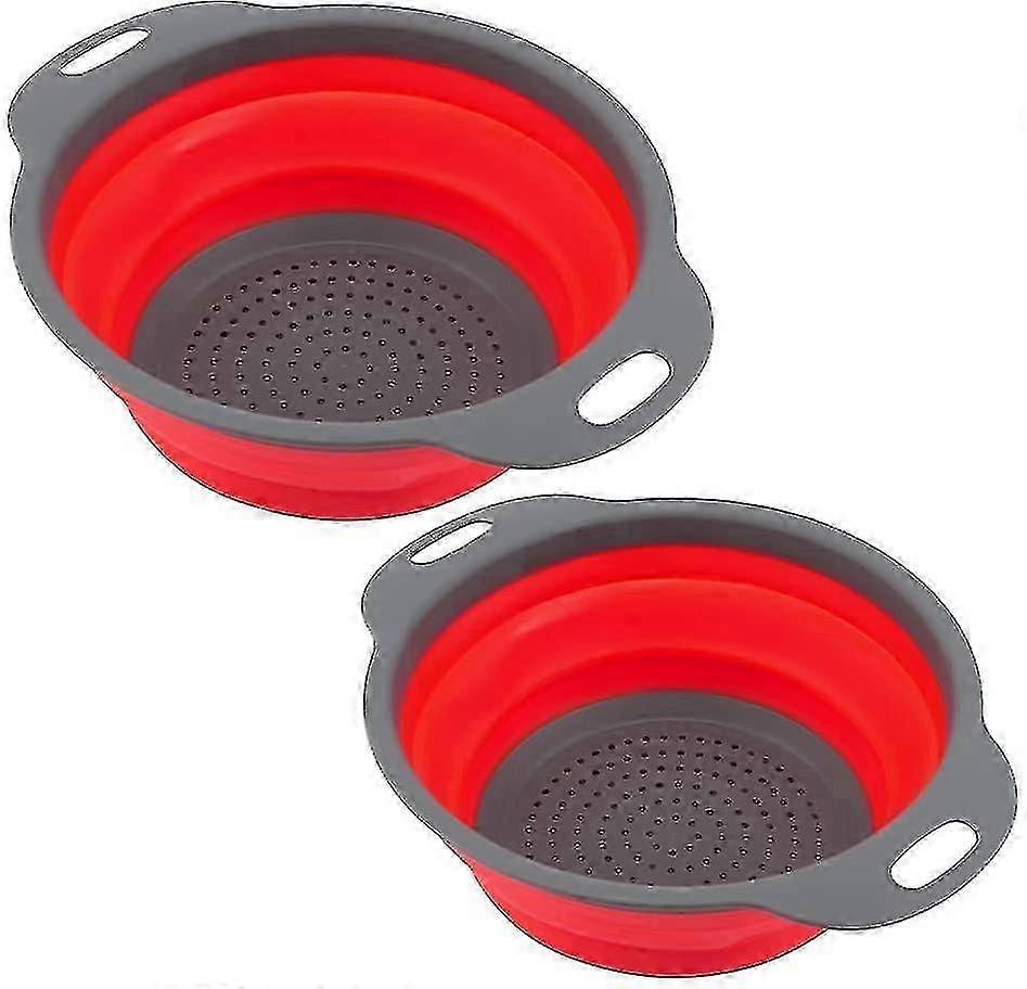 2 Pieces Collapsible Kitchen Colander, Drain Basket For Draining Pasta