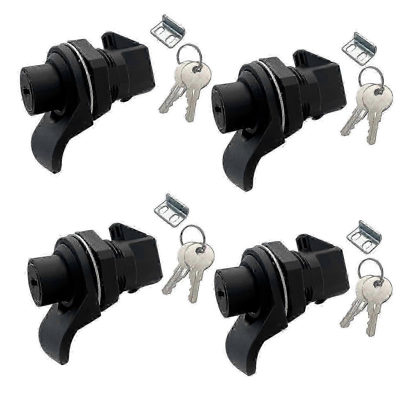 25-26 4Pcs Push Button Lock Glove Box Latch with Key,Boat Glove Box Latch,Tool Box Latch