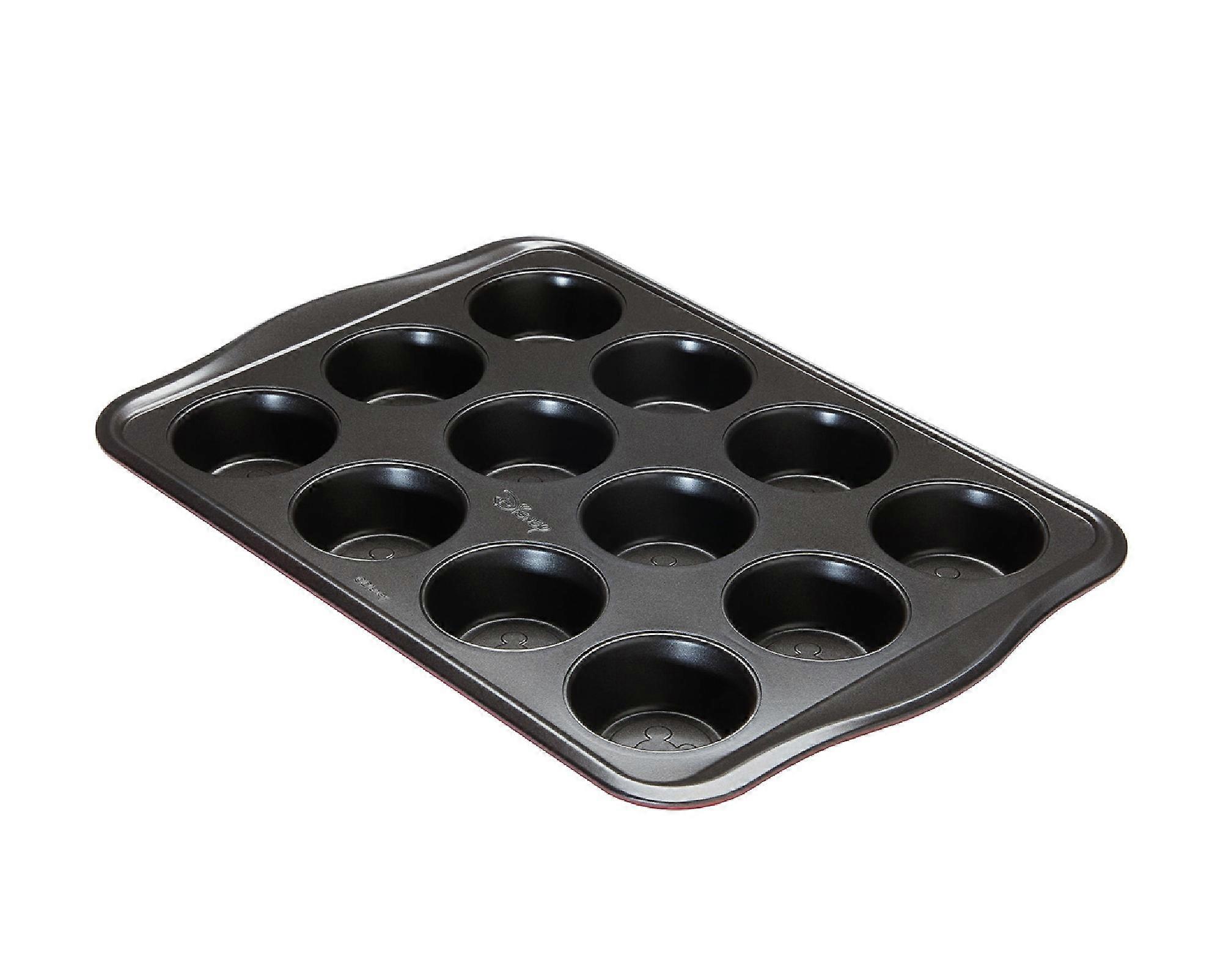 Prestige Disney Muffin Tin Red Non Stick Mould Rectangular Bakeware - 12 Cup
