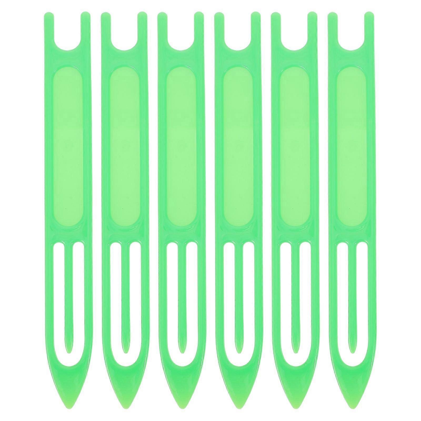 6pcs Heavy Duty Plastic Weaving Needles - Large Handicraft Needle Shuttle For Carpet Fish Net Rug Repair And Diy Projects