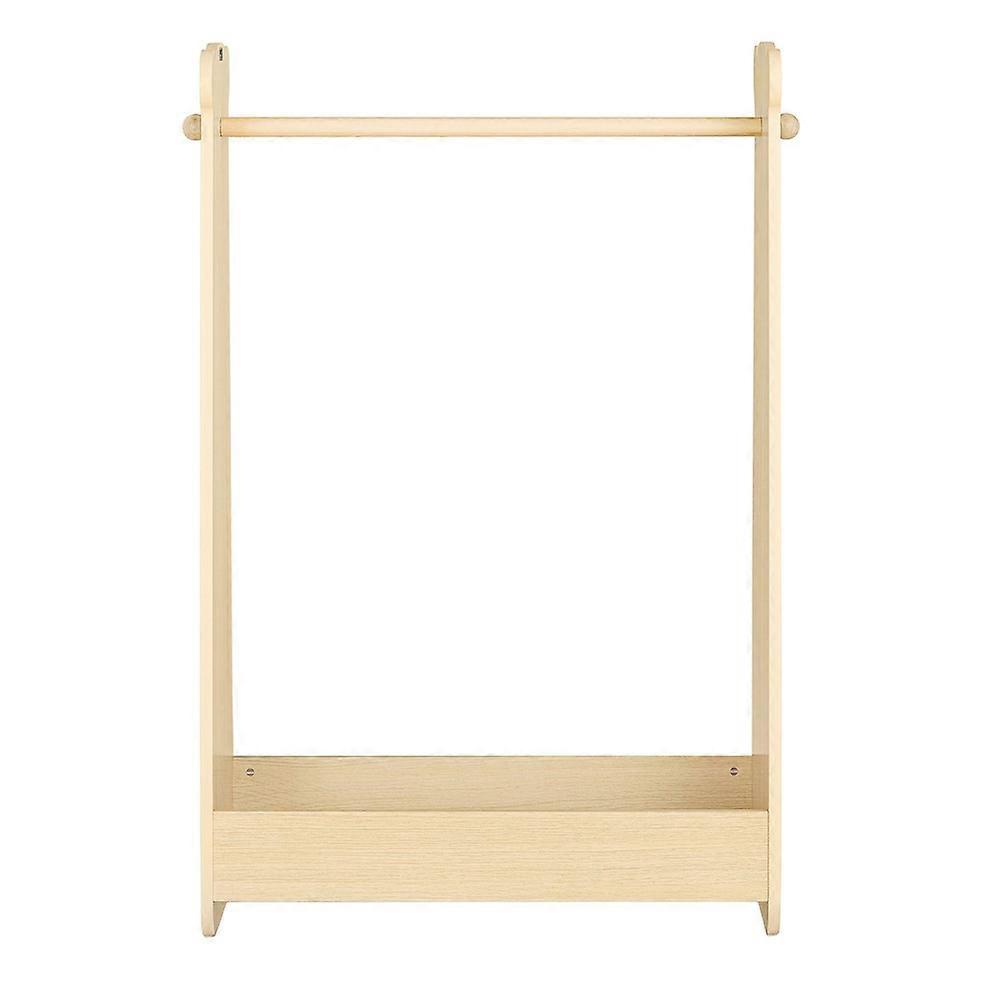 Παιδικό ράφι ρούχων Παιδική ντουλάπα ντουλάπας με κρεμαστή ράγα και 2 γάντζους από μασίφ ξύλο, SoBuy KMB102-N