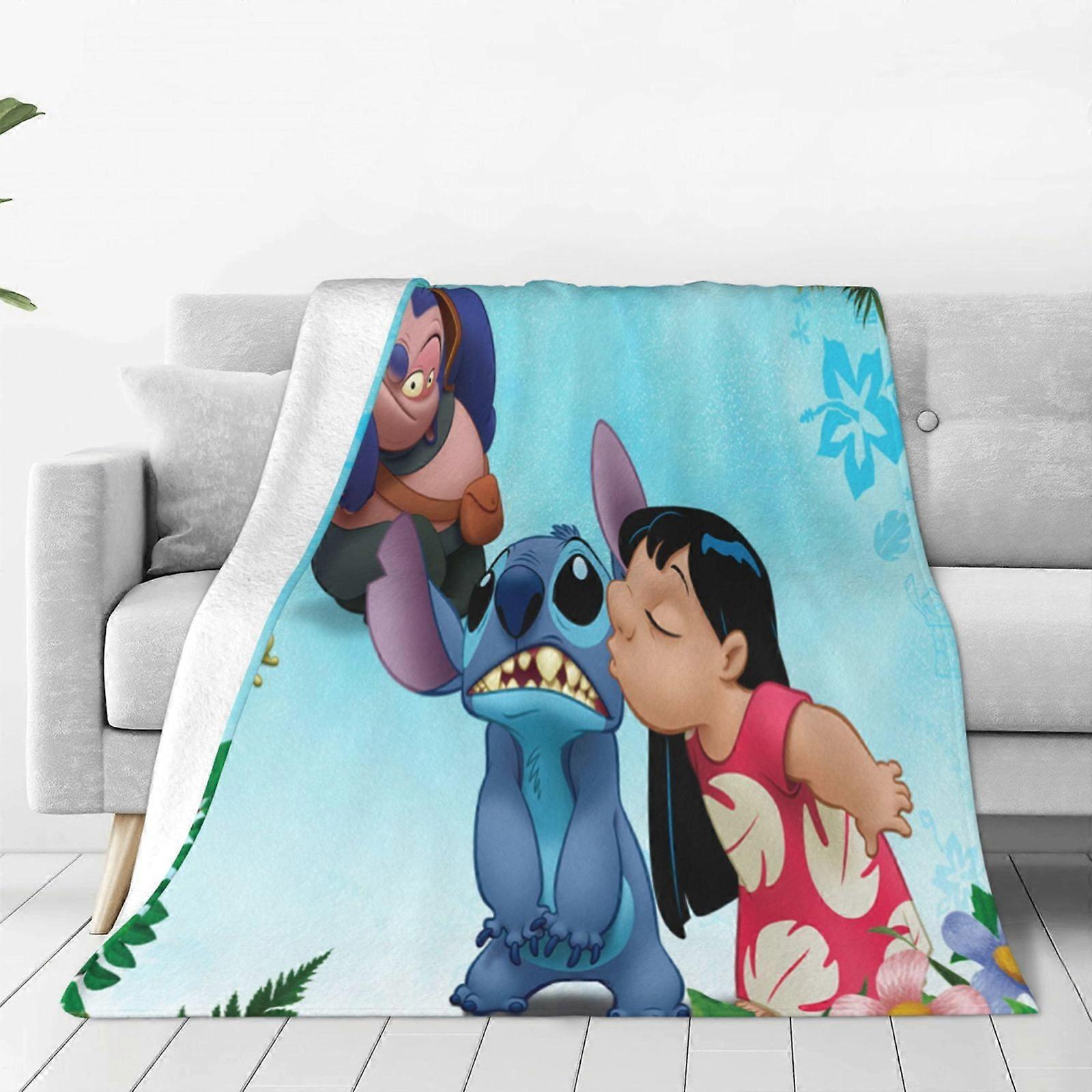 Lilo And Stitch Blanket Throw Bedding Room Decor Flannel Blankets For Bed Sofa 60"X50"