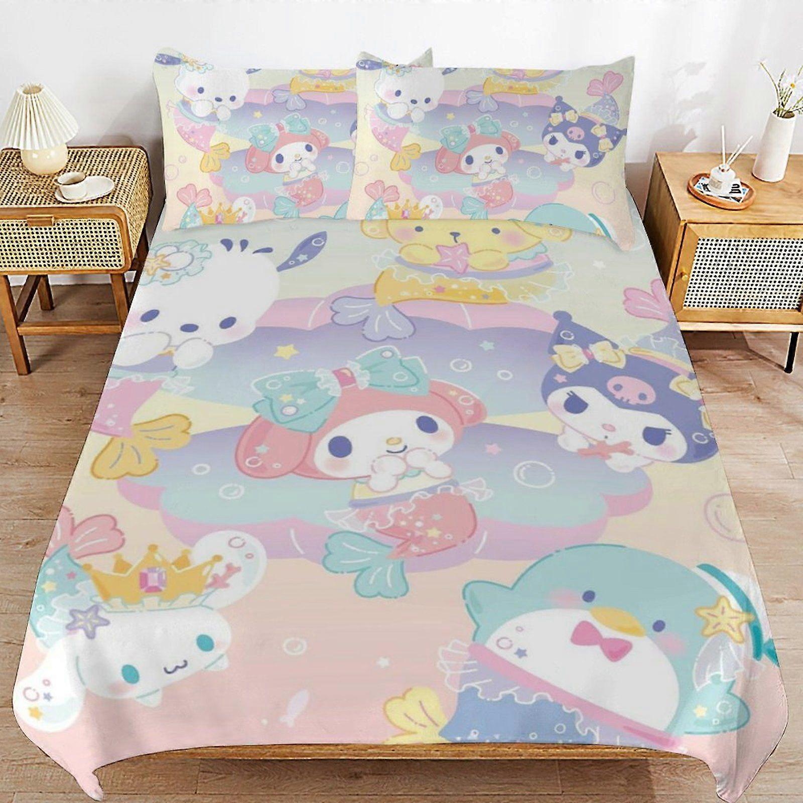 A60 CINNAMOROLL Hotel Style Lightweight Smooth Texture Secure Closure Duvet Cover Sets Comfort Package N60