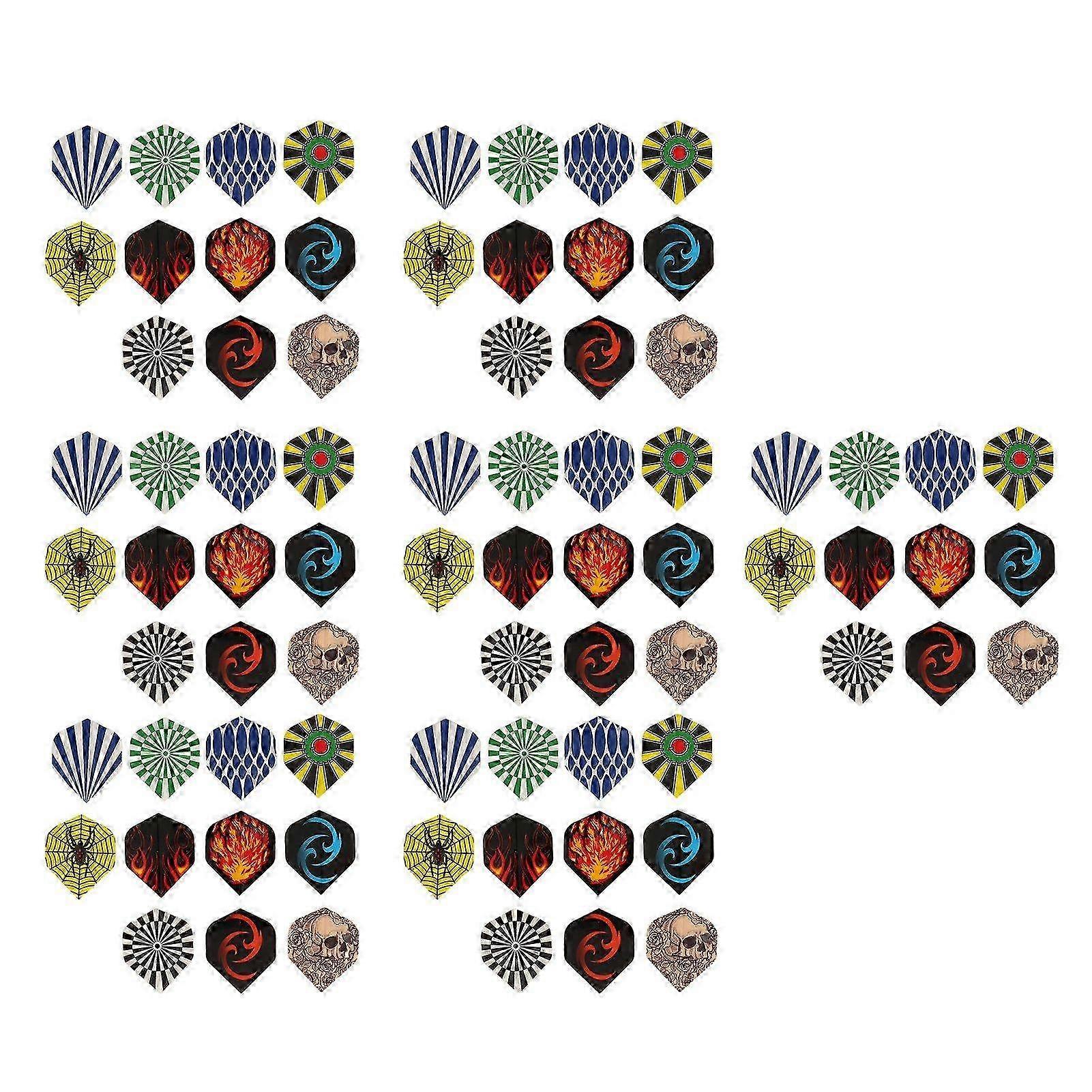 77Pcs Dart Flights Durable PET Replacement Feather Tail Wings for Steel Tip Soft Tip Darts