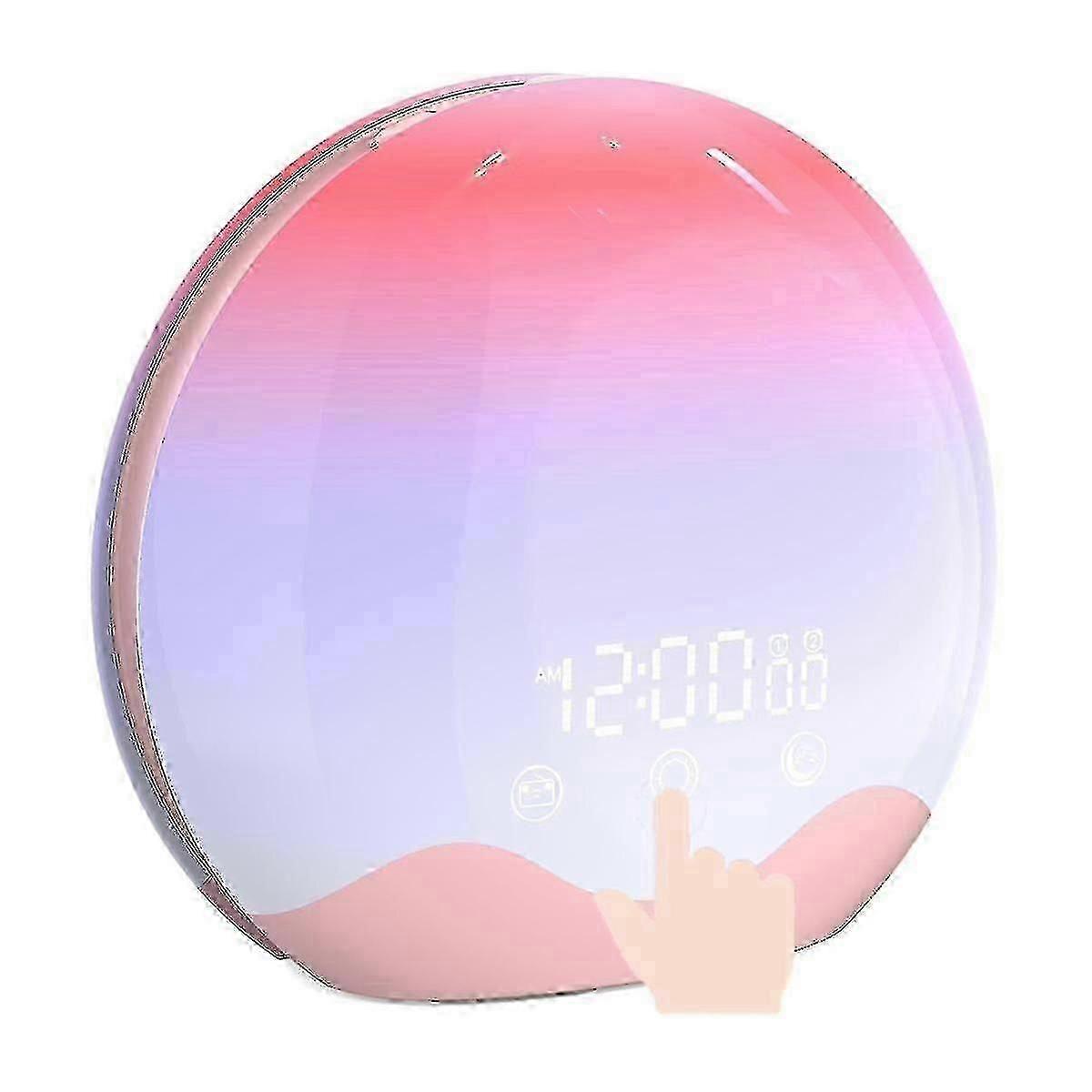 Sunrise Alarm Clock Wake Up Light with Touch Control, Dual Sided Alarm Clock for Heavy Sleepers, Bed