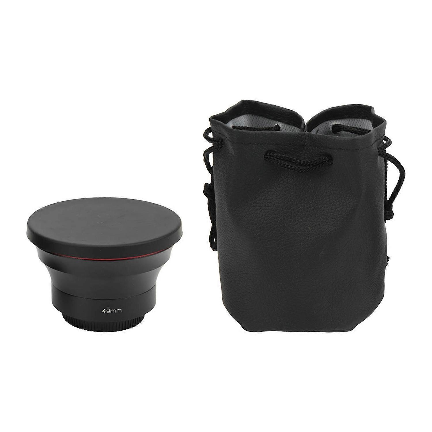 49mm Wide Angle Camera Lens 0.43X HD Professional Wide Angle Lens with Macro Lens Camera Accessory