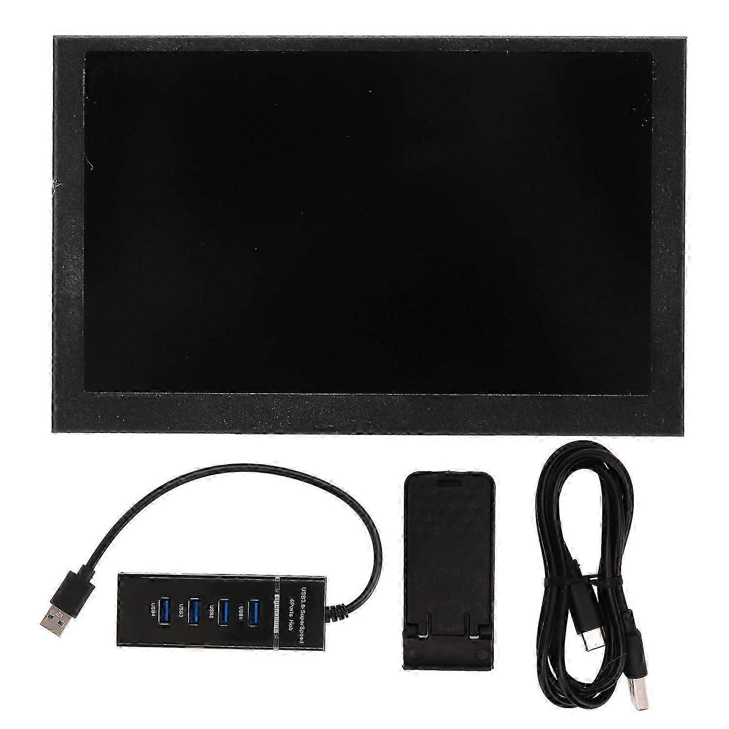 Monitor 5in Display Screen USB Type C IPS Full View Computer Accessory for Itx Chassis Black