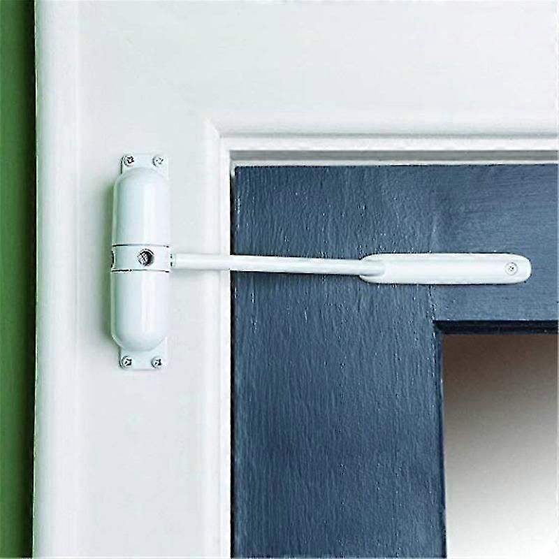 Surface Mounted, Spring Loaded Door Closer, White