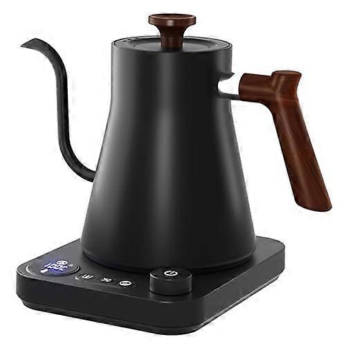 Electric Gooseneck Kettle 0.9L 304 Stainless Steel with LCD Temperature Control for Pour Over Coffee and Tea