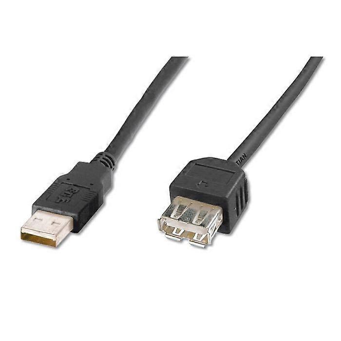 USB 2.0 Extension Cable - Digitus - 1.8m - Type A M/F - Black - High Quality
