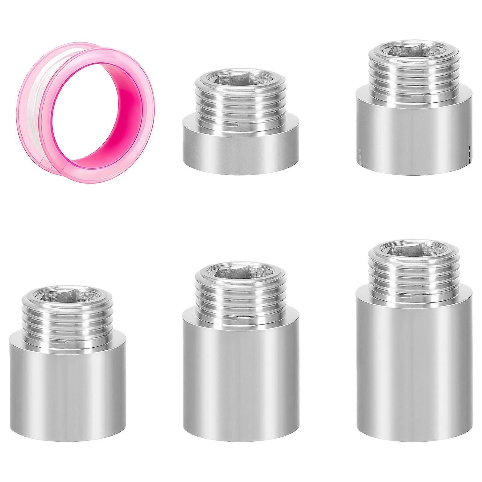 Strong Male Female Threaded Adapter Universal Angle Valves Connection Rusts Resistant Hexagonal Head Extension Fitting for Home Multicolor