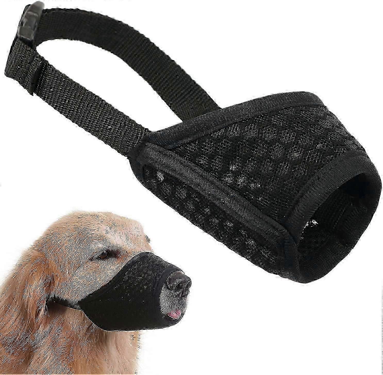 Dog muzzle soft mesh muzzle - adjustable breathable dog muzzle, dog mask, anti-bite and anti-diarrhea muzzle