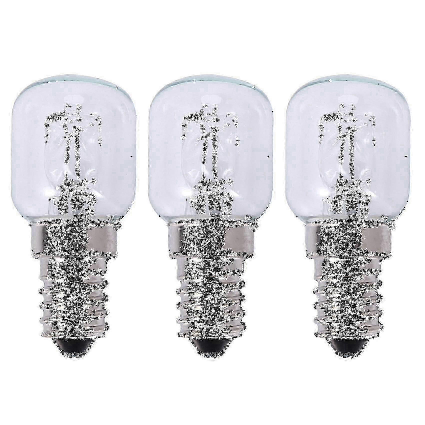 3x E14 High Temp 500C Halogen Oven Bulb 25w Quartz Light Bulb 250v for Baking 0915
