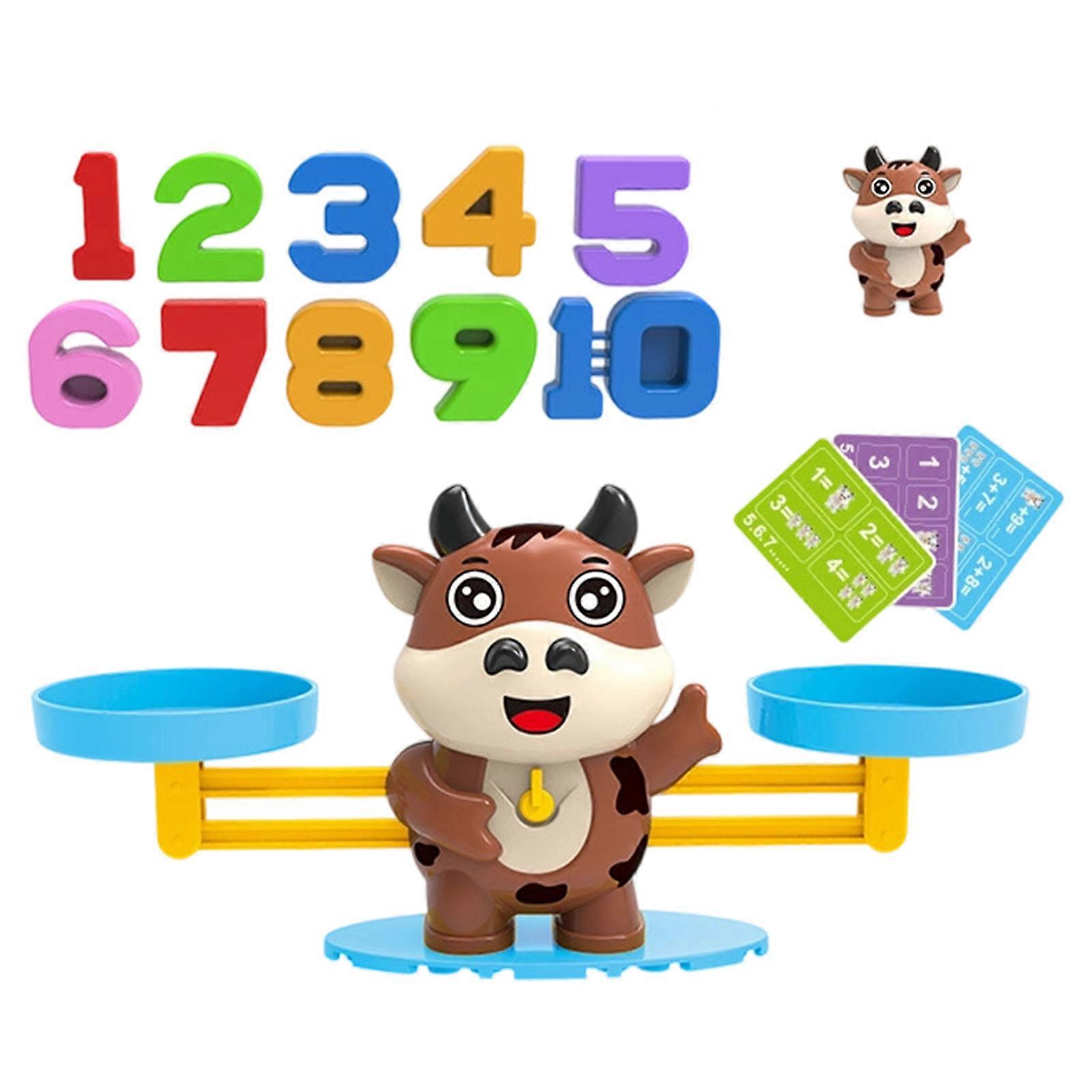 Interactive Monkey Scale Math Game With Number Learning Block Color Recognition Educational Toy For Children 3+ Multicolor