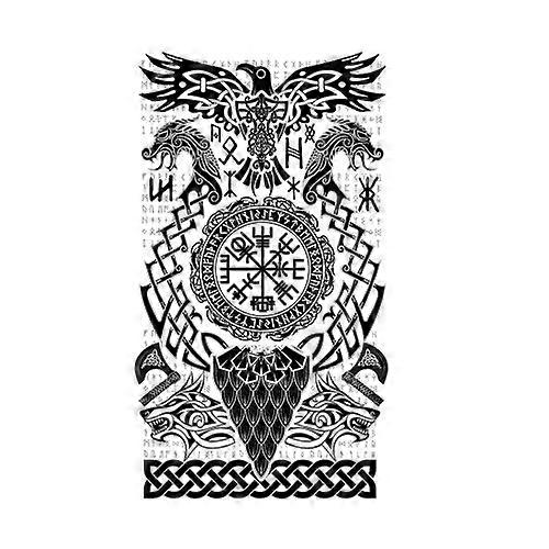 Fiestas Guirca Viking Temporary Tattoo