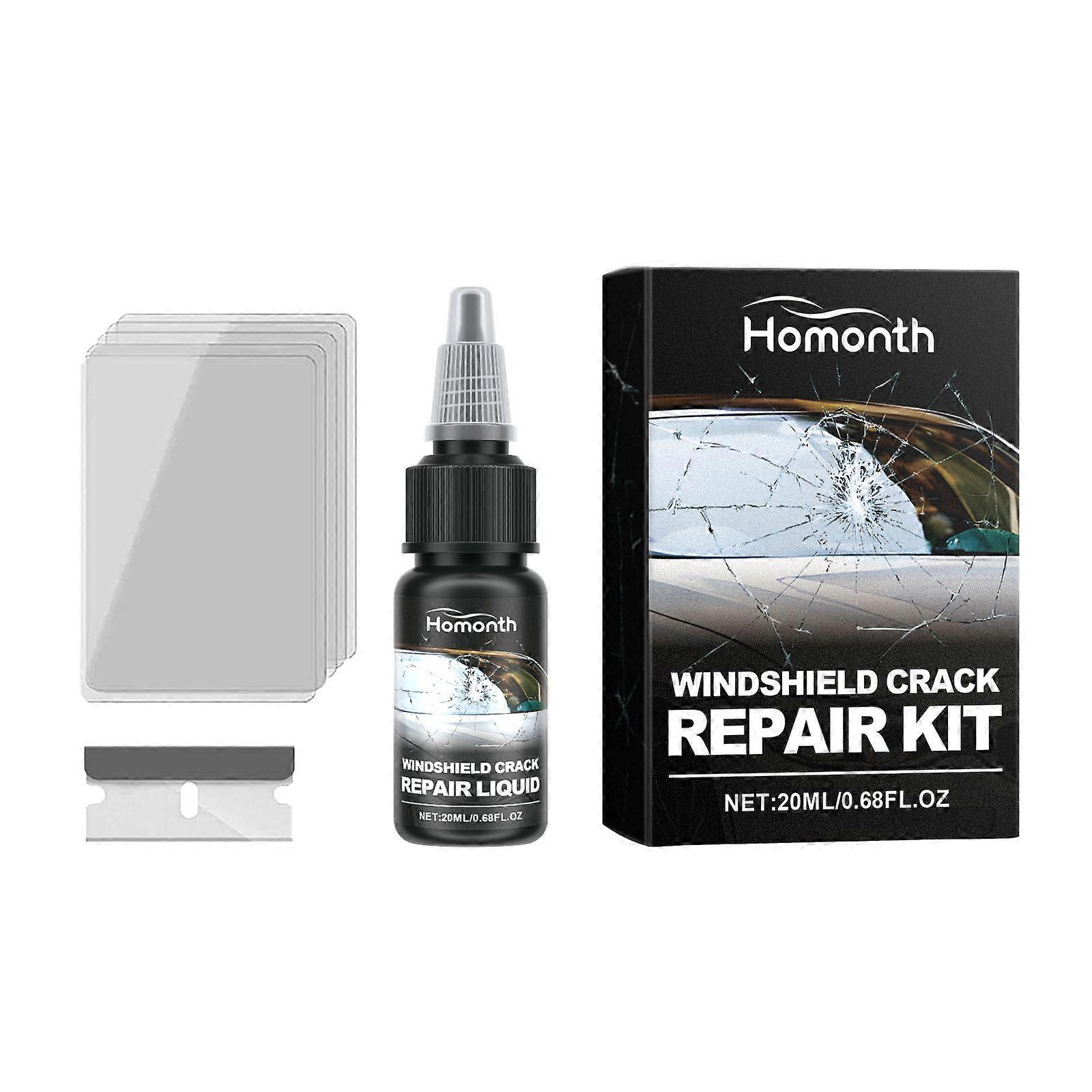 Windshield Restoration set Automotive Glass Fix Tool with Simple Application Car Windscreen Repair set Crack Repair Tool Multicolor