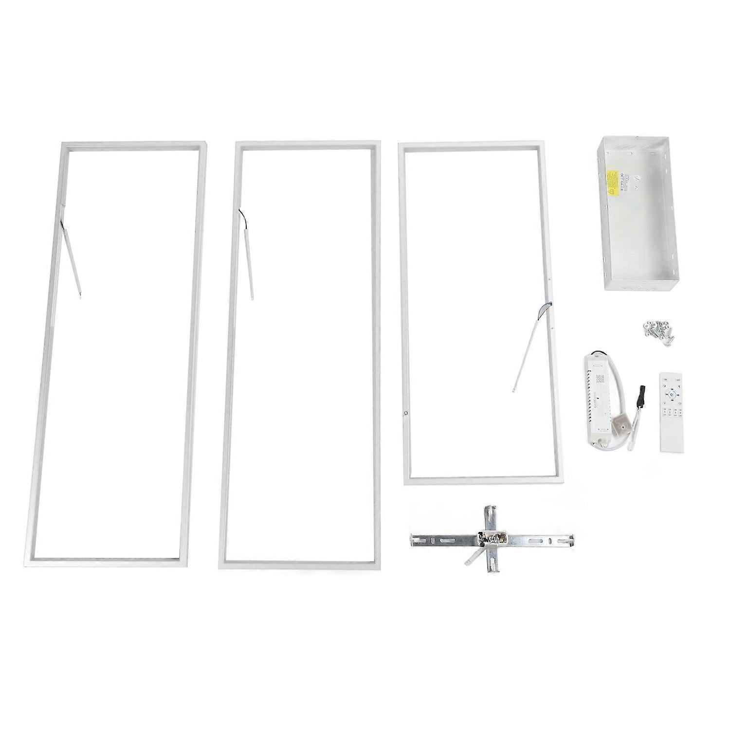 Modern LED Ceiling Light Dimmable 3 Layer Rectangular Flush Mount Lighting Fixture Ceiling Lamp with