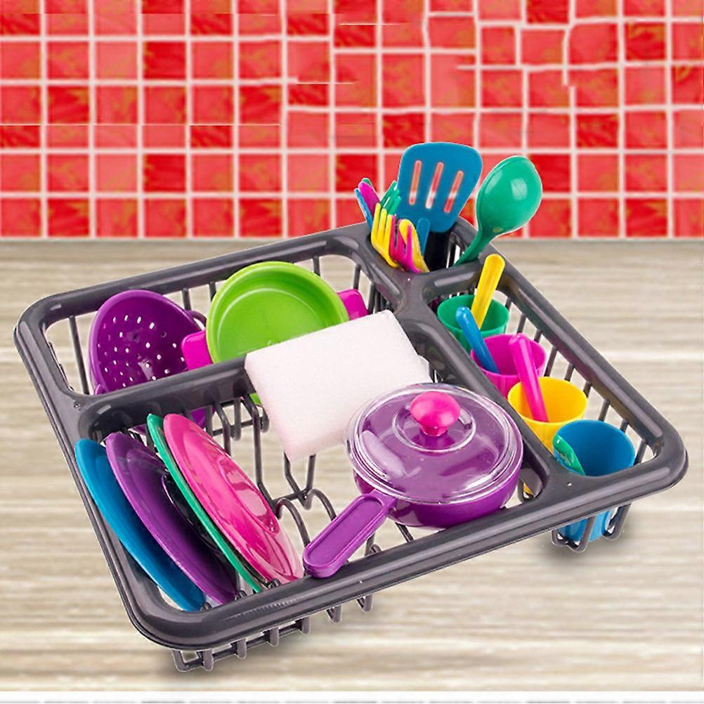 Kitchen Toys Set Mini Kitchenware for Kids Playing 27Pcs Educational Cooking Fun