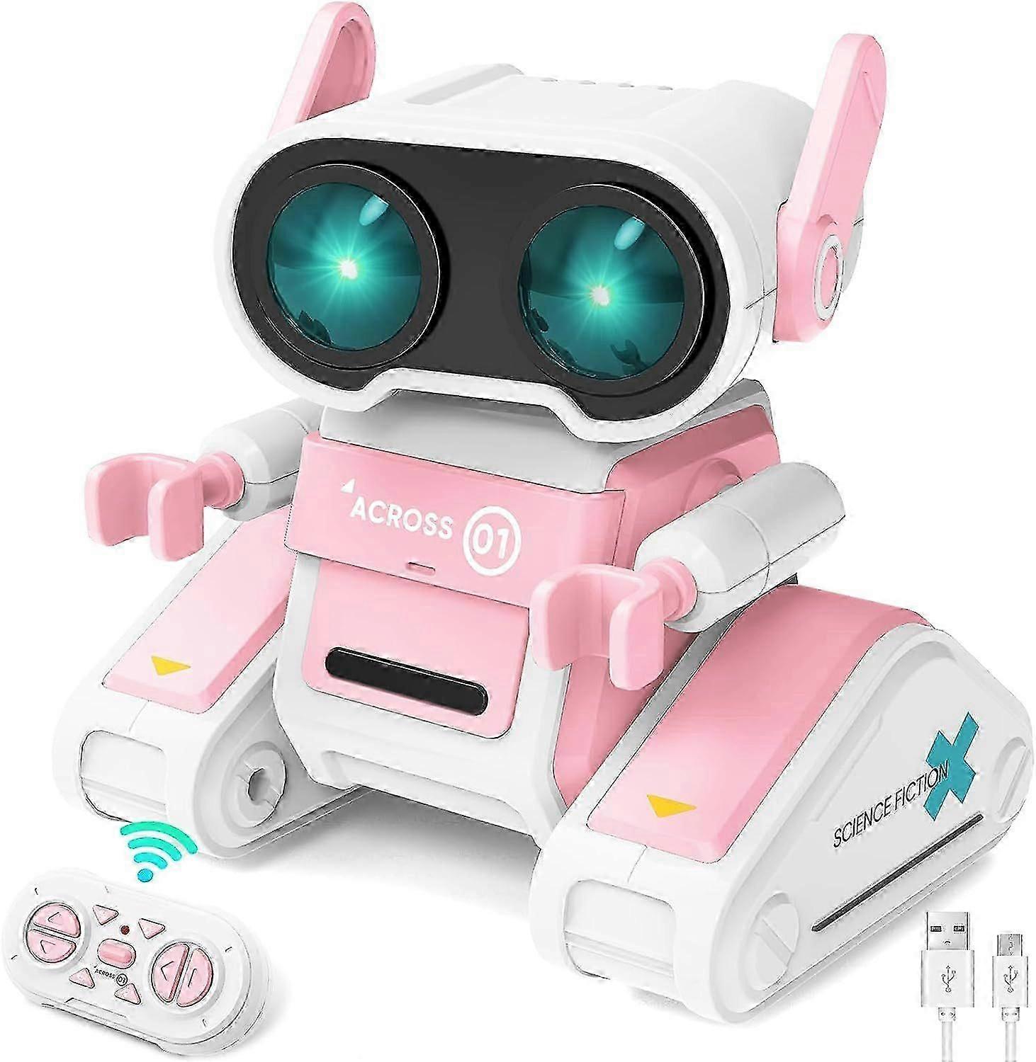 Remote Control Robot Toy for Kids, Sound and Light Dancing Educational Interactive Robot