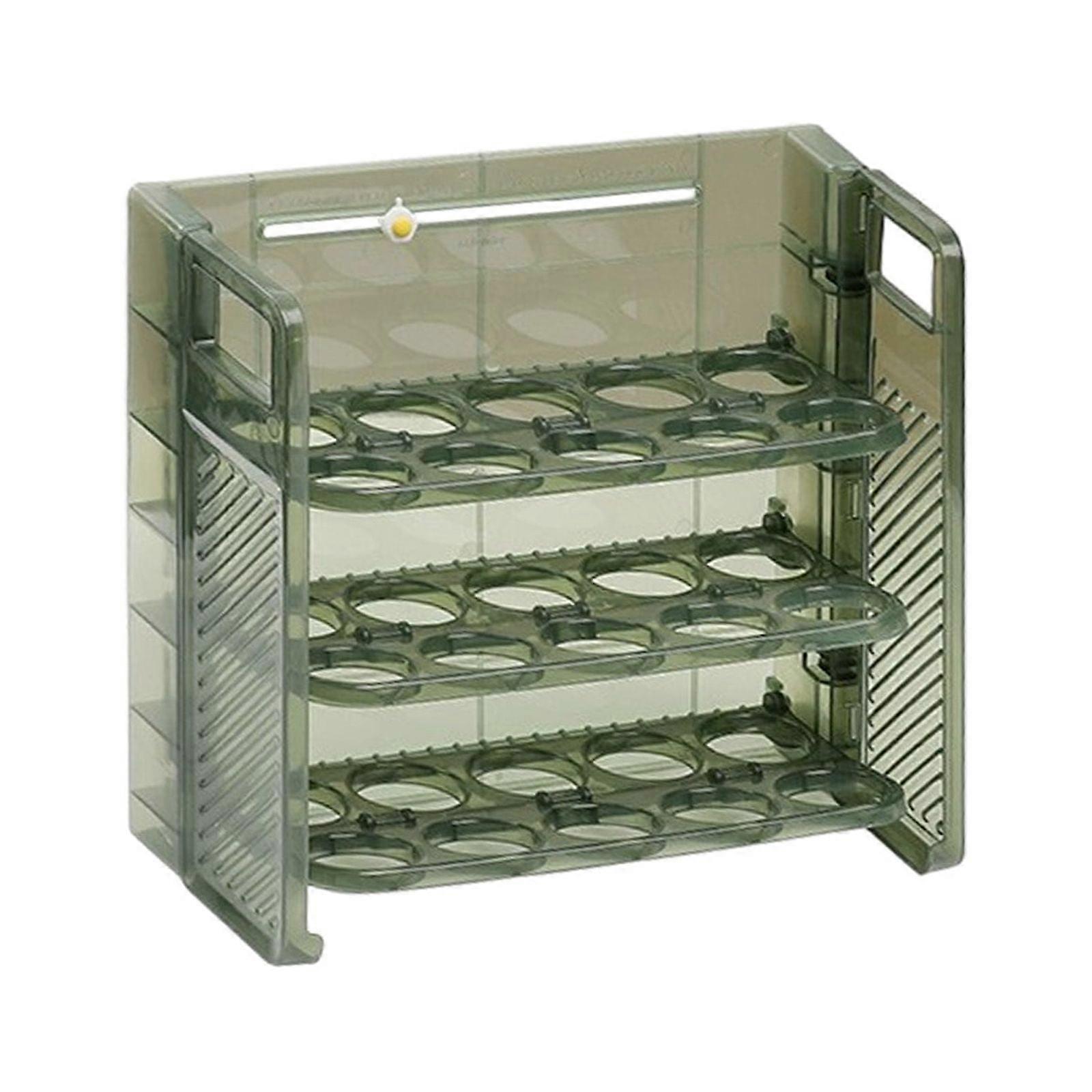 Ympuoqn Egg Storage Container with Time Scale, Foldable & Flip Design, Multi-Layer, Space-Saving on Clearance