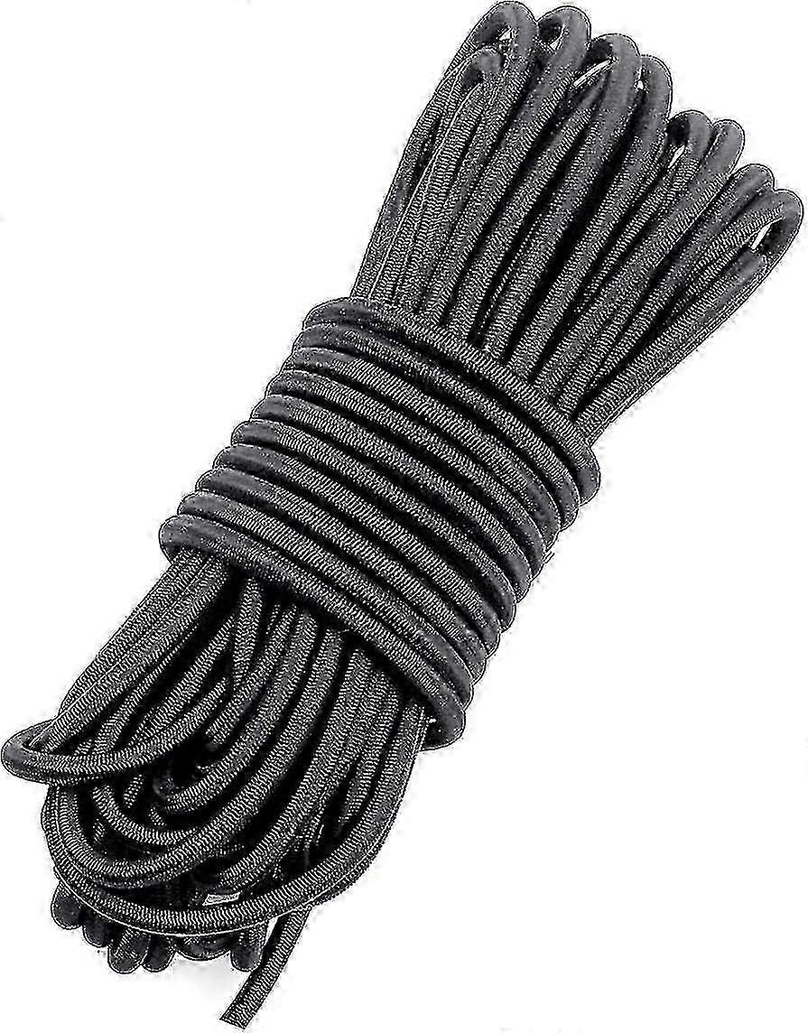 Fantasyon 4mm Black Elastic Cord 10 Meter 4mm Elastic String Bungee Cord Round Stretchy Cord Bungee Rope Multifunctional Drawstring Elastic for Back 2