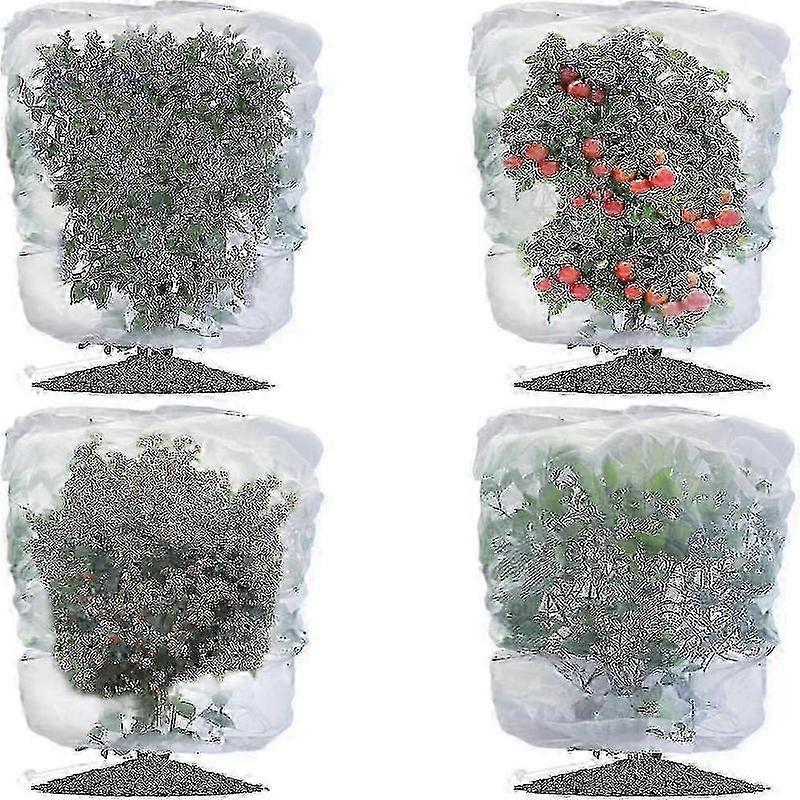 4pcs garden insect net bird barrier pest protection mesh with drawstring