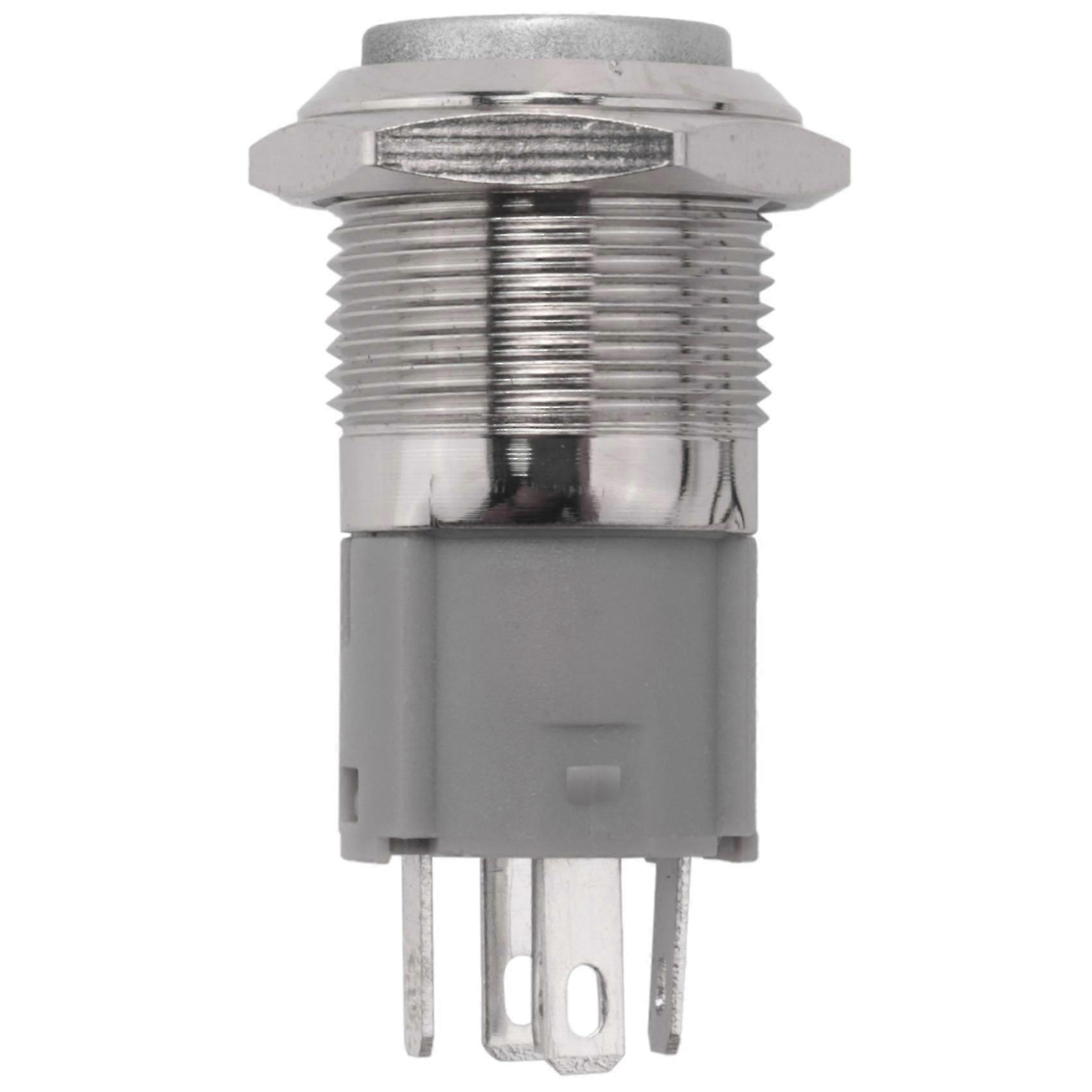 12V 16mm Car LED Light Momentary Horn Button Metal Switch Push Button