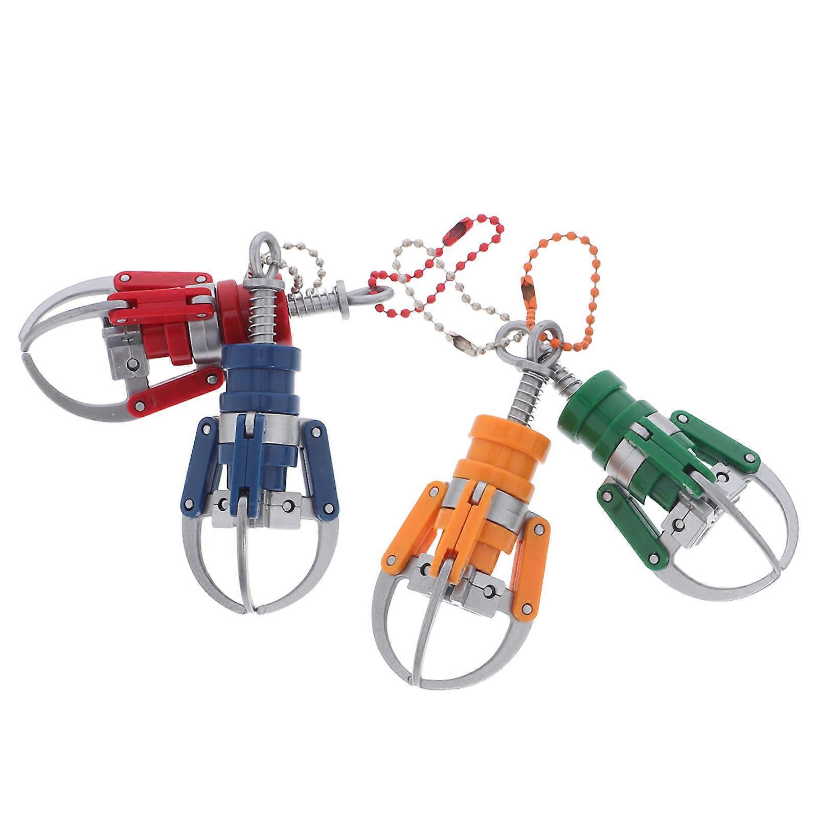 Claw Machine Pendants Miniature Design For Keyring Purse Bag Daily Use Alloy 4Pcs
