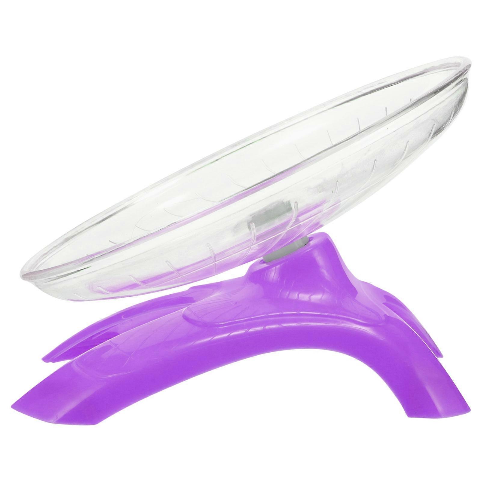 Mute Hamster Running Wheel for Hamster Plaything Violet Plastic
