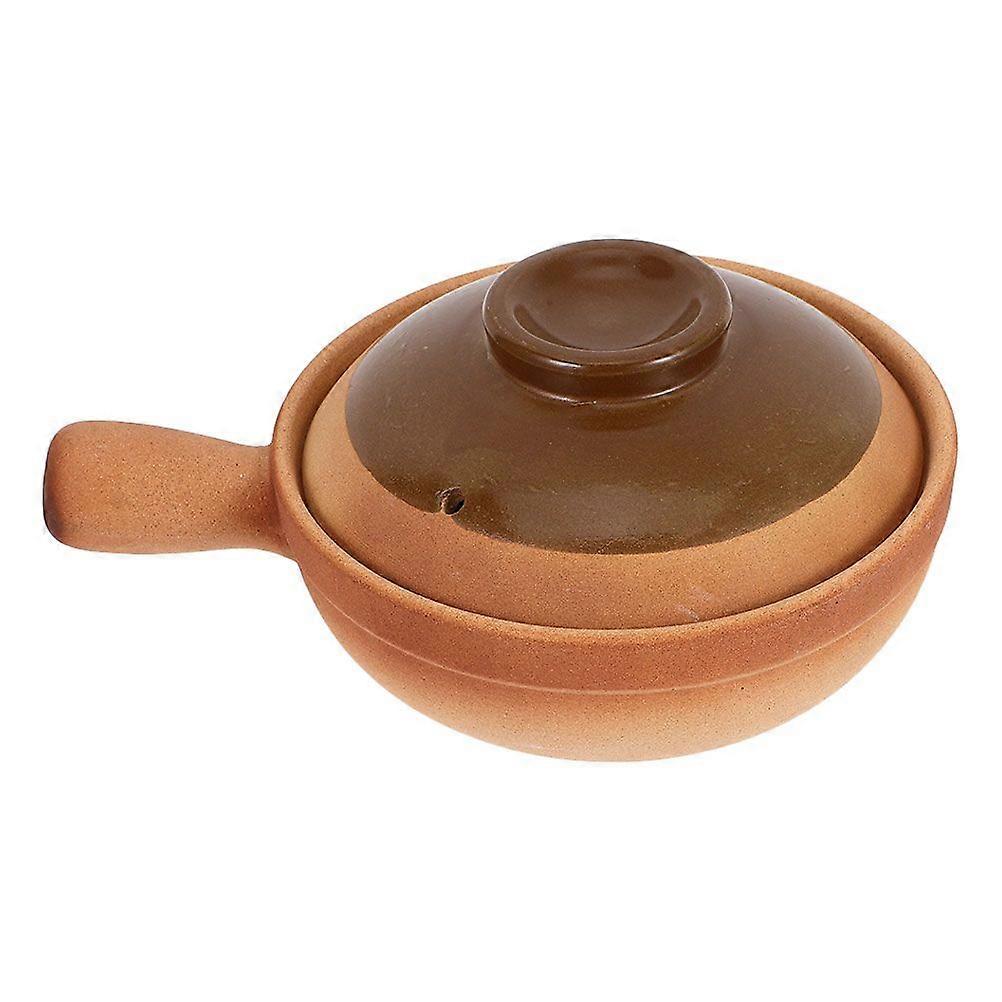 Traditional Clay Cooking Pot for Rice Soup and Stew 600 ml for Family Gatherings Parties and Travel Multi-Functional Pot Color May Vary