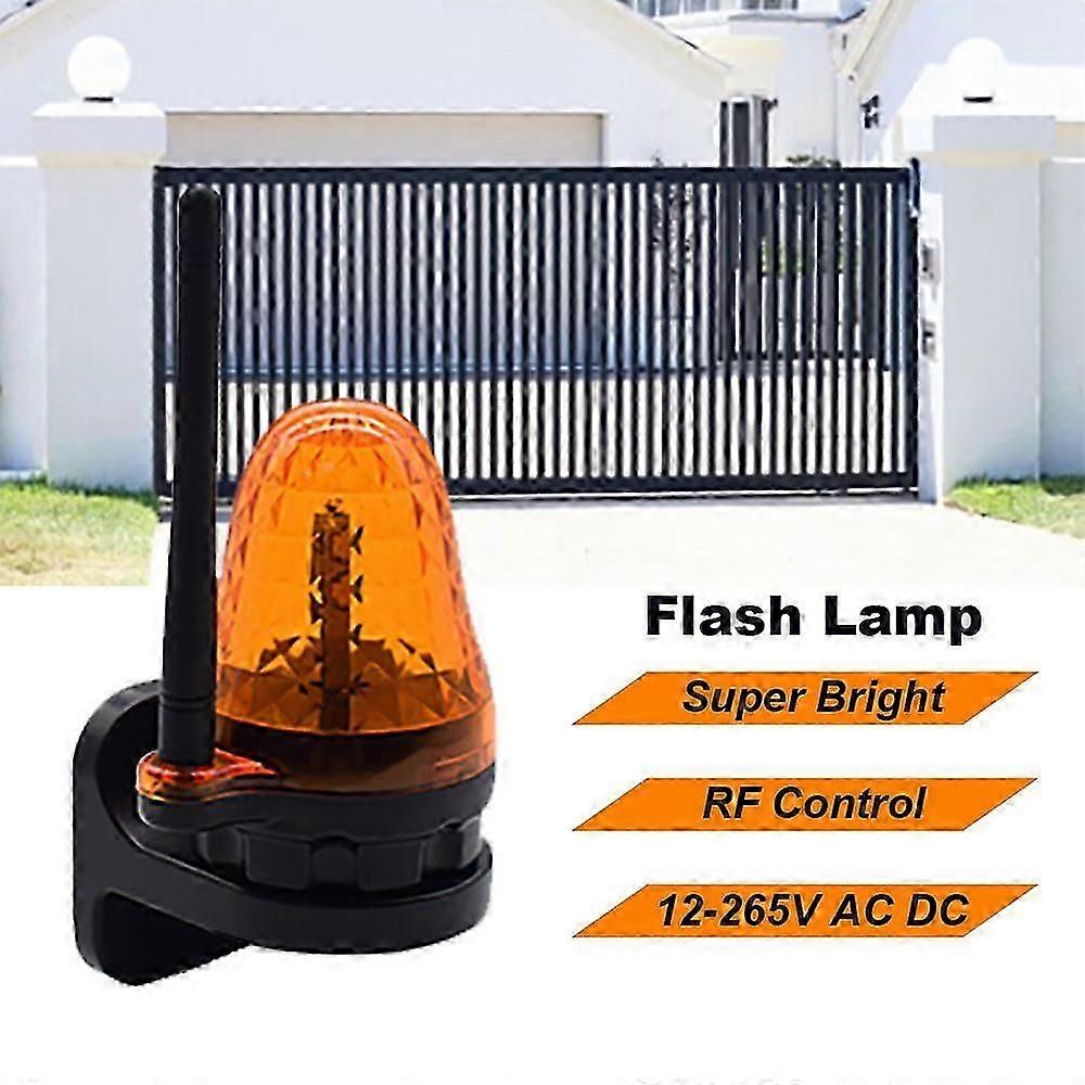 Strobe Garage Door LED Warning Light 12-265V Wide Voltage Warning Light Sliding Door Operator Opener Gate