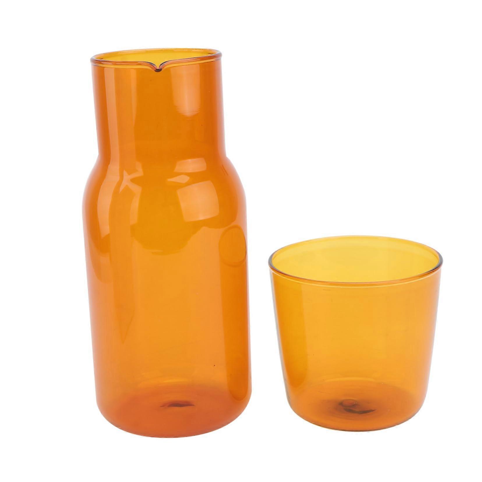Glass Water Pitcher and Borosilicate Glass Bottle with Cup Set for Hot and Cold Beverages