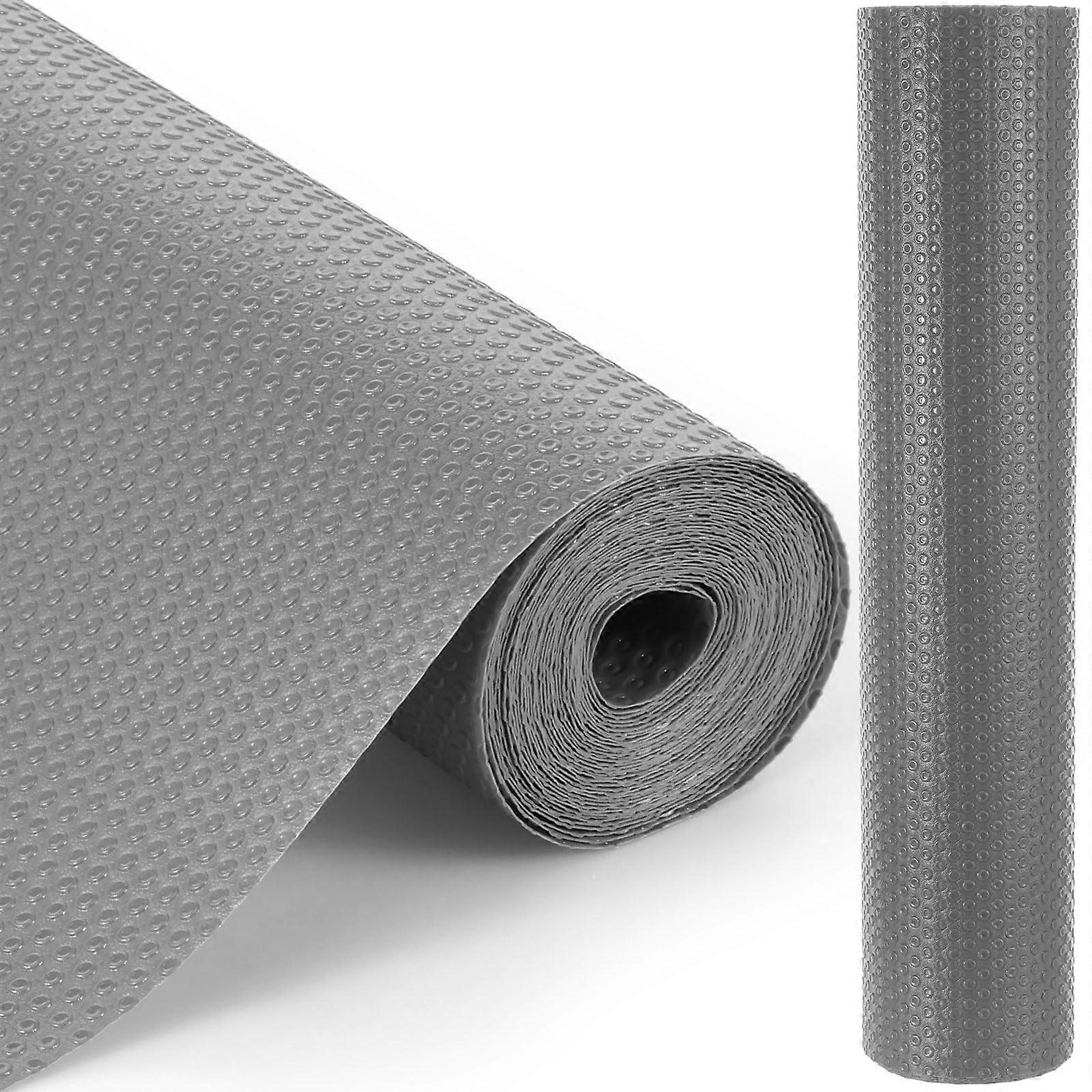 NonSlip Waterproof Drawer Liner with AntiSlip Grip for Kitchen Cabinet Shelves, Grey 30x500cm