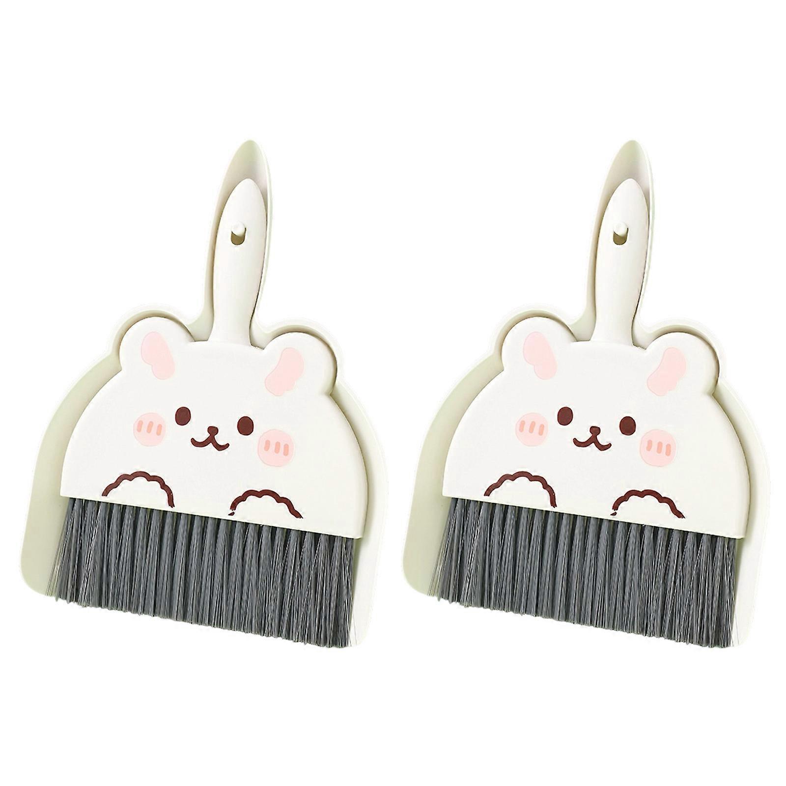 Miniature Sweeping Set With Hard Soft Brush Scratch Resistant Base Clean For Desktop Organization Multicolor