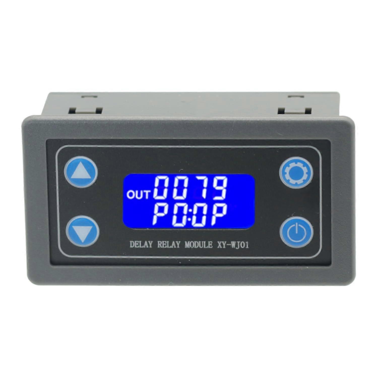 12V Digital Timer Relay Module with LCD Display, Adjustable Time Delay Switch 630V Cycle Control