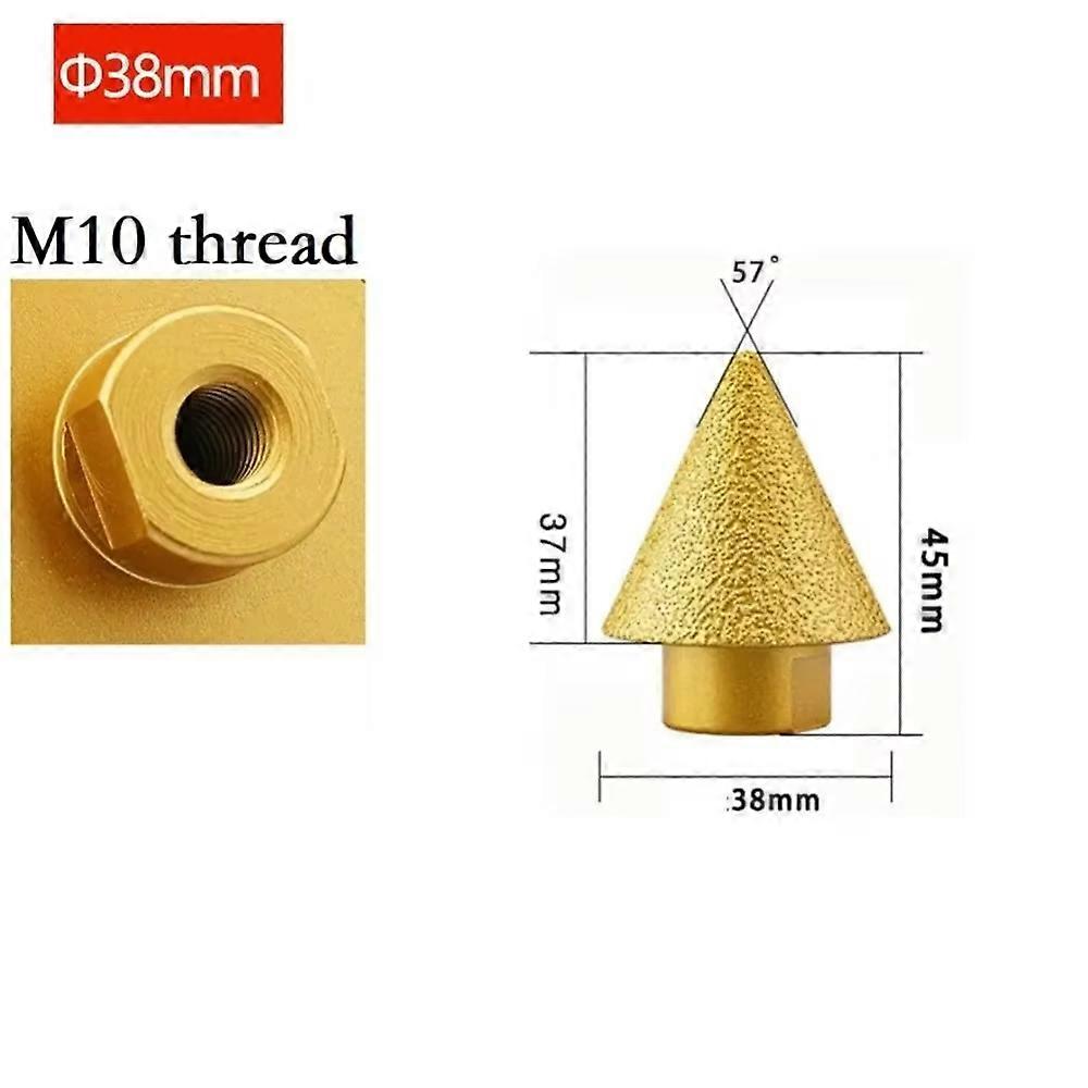 M10/M14 Thread Diamond Beveling Chamfer Bit 38/50mm Cone Punching Expanding Drill Bit Tool